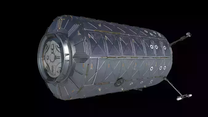 High quality 3D model Destiny ISS module 3D model