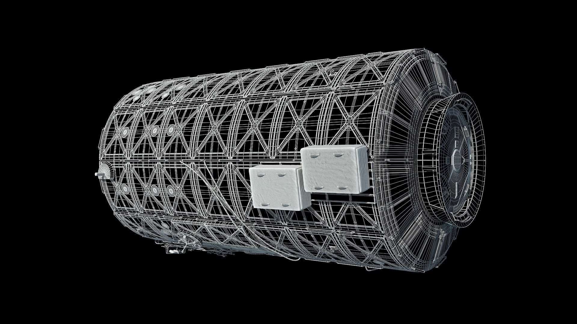 High quality 3D model Destiny ISS module 3D model_7