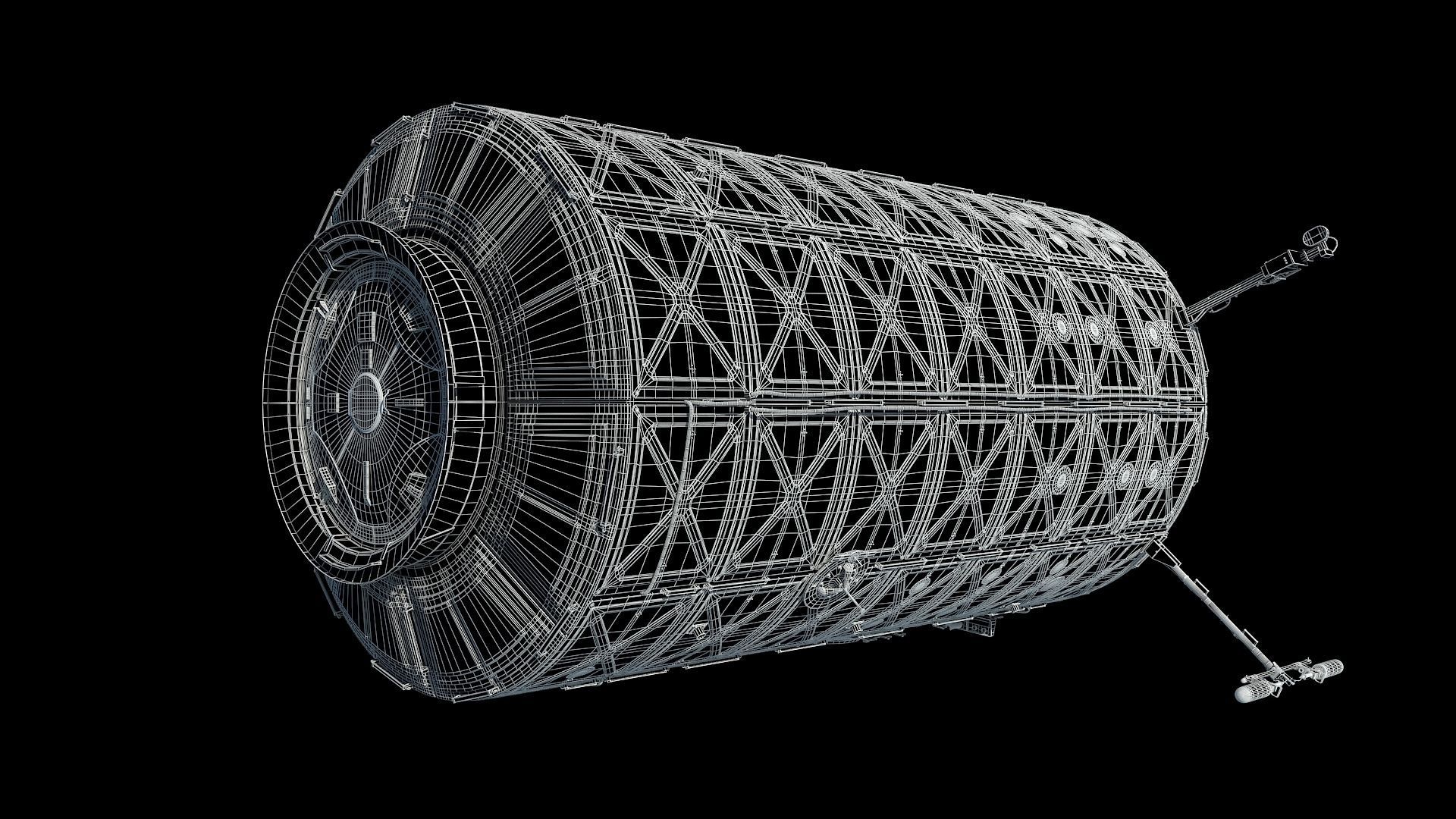 High quality 3D model Destiny ISS module 3D model_5