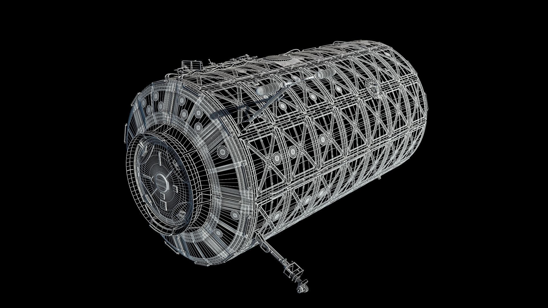 High quality 3D model Destiny ISS module 3D model_9