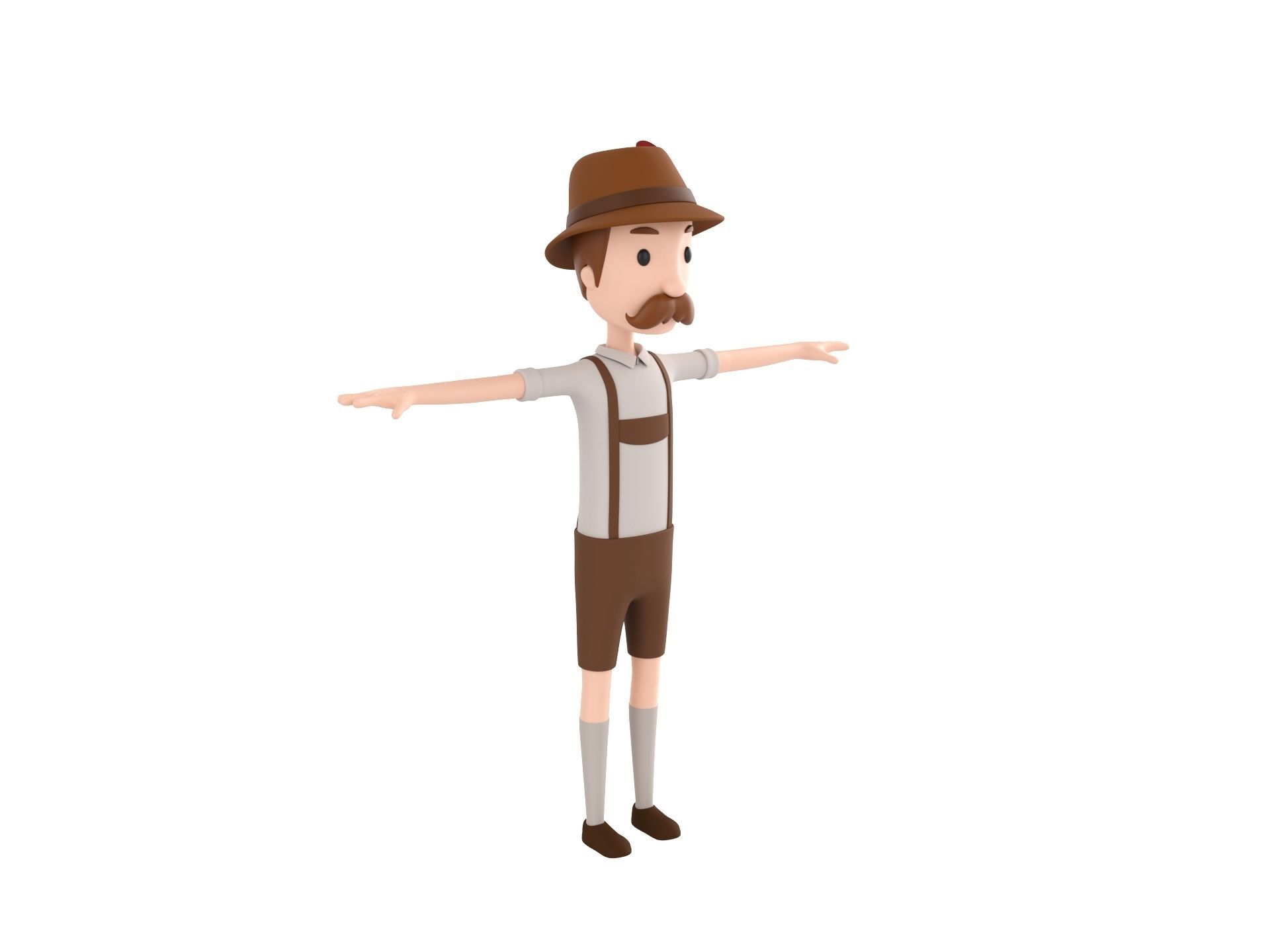 CartoonMan046 Oktoberfest Man 3D model_2