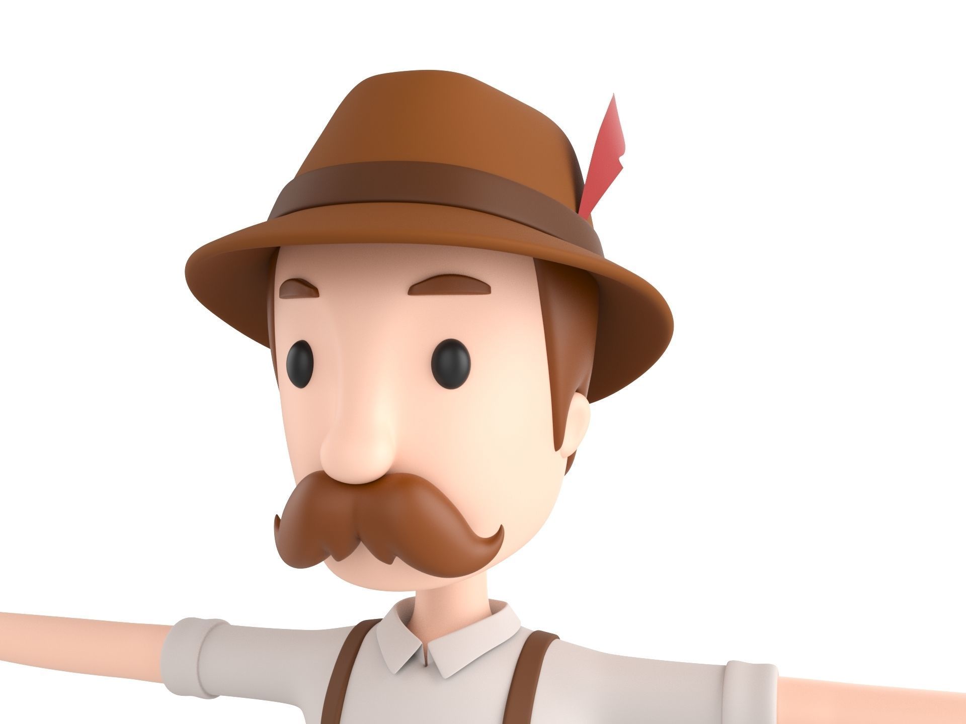 CartoonMan046 Oktoberfest Man 3D model_9