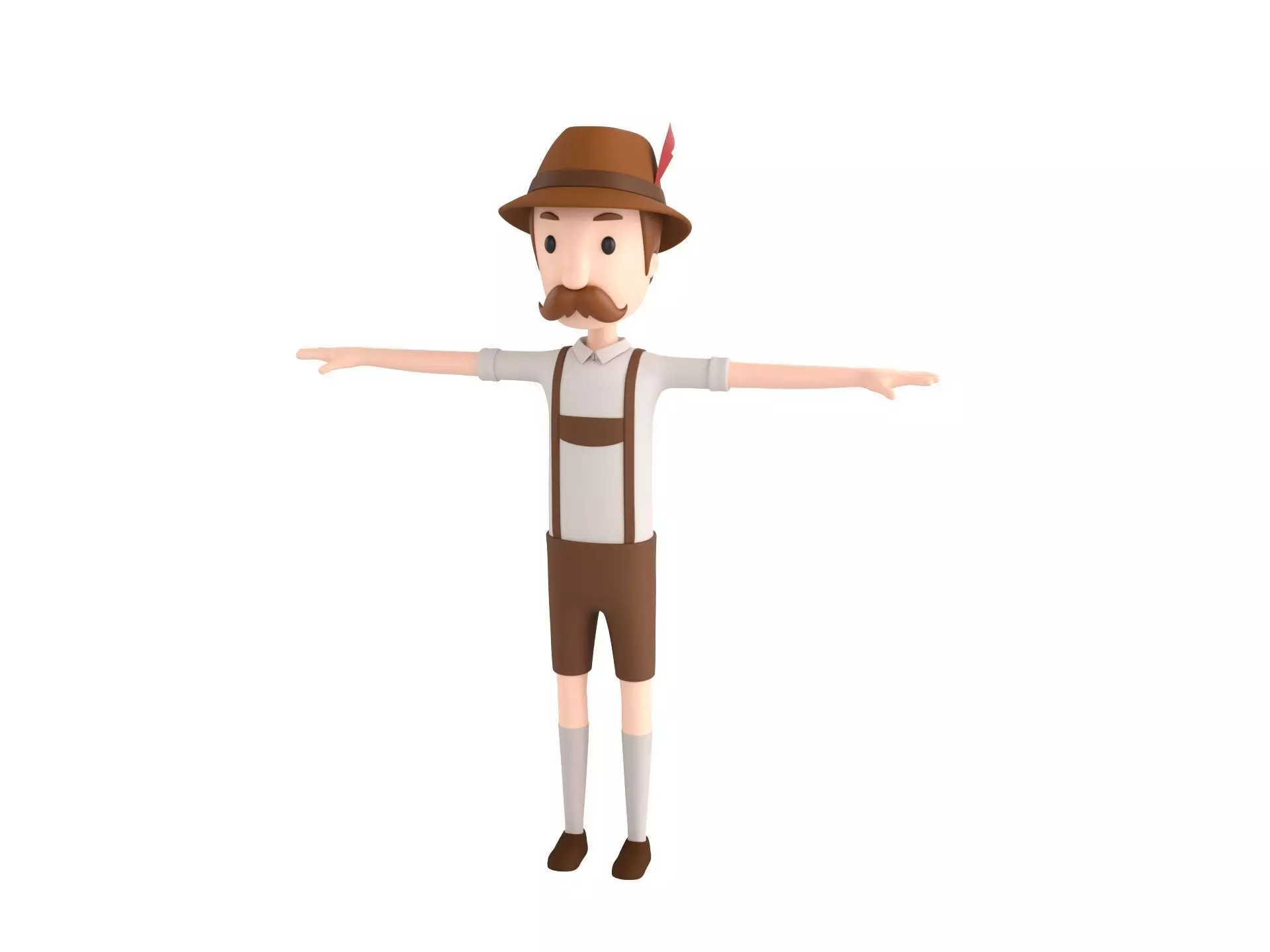 CartoonMan046 Oktoberfest Man 3D model_0