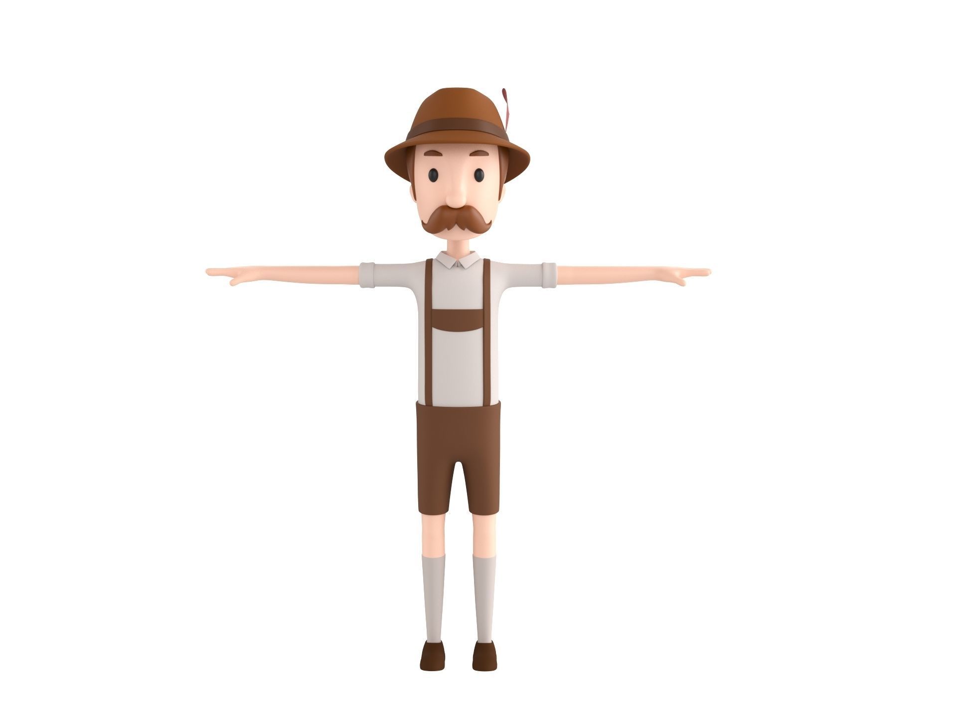 CartoonMan046 Oktoberfest Man 3D model_1