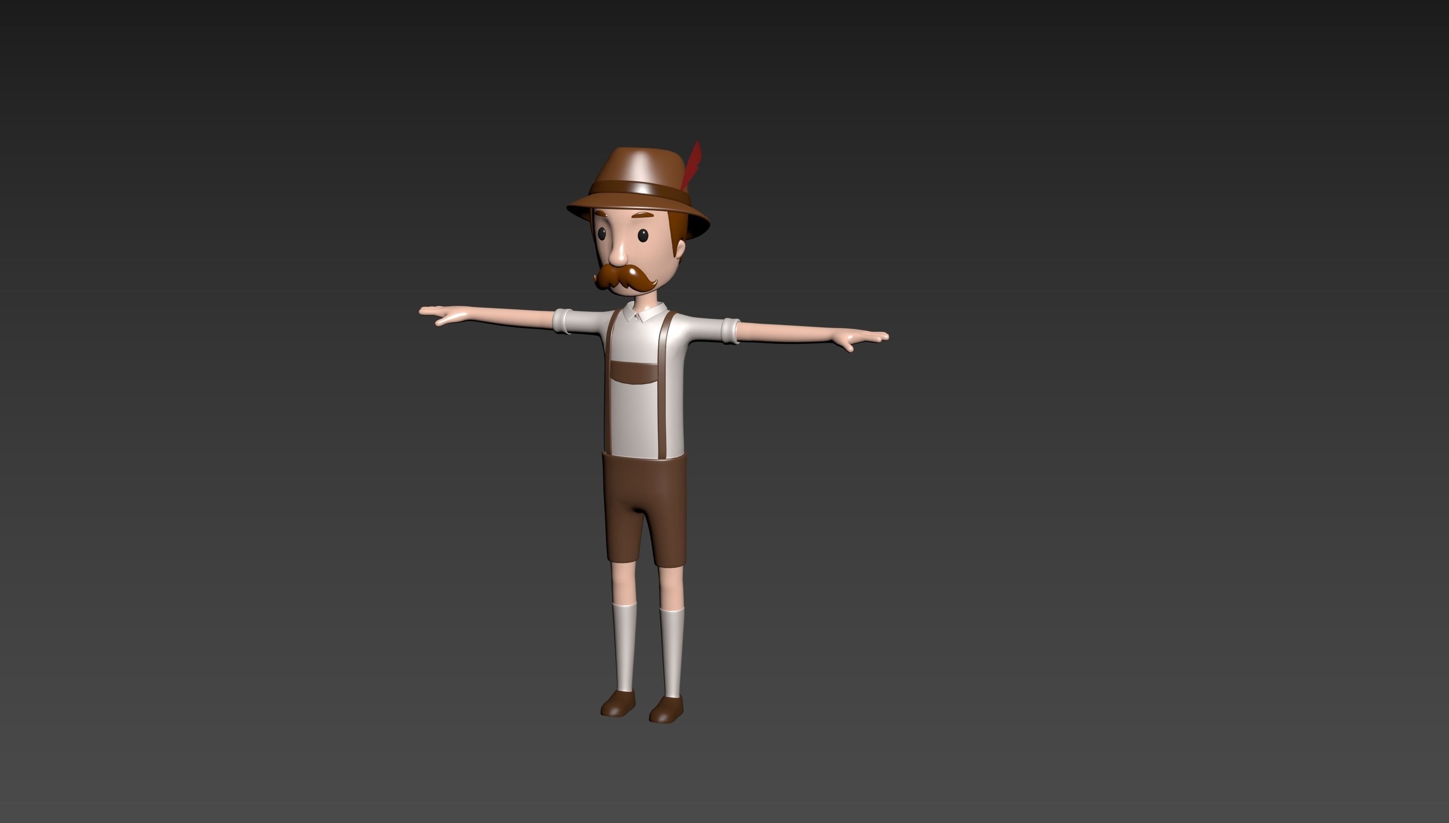 CartoonMan046 Oktoberfest Man 3D model_10