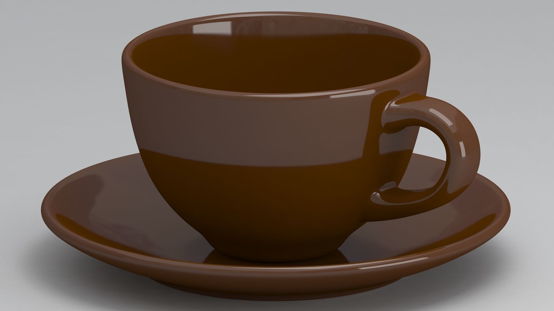 Coffee Cup brown 3D model_1