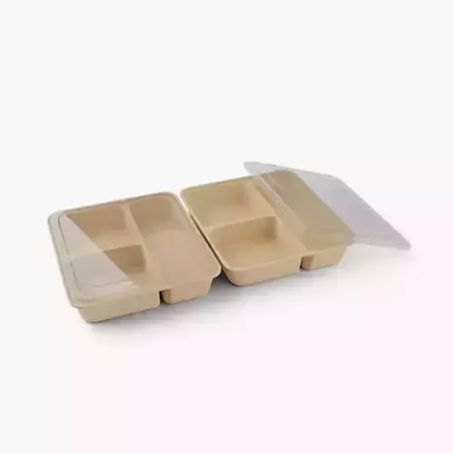 Rectangle Meal Prep Container 7 Low-poly 3D model