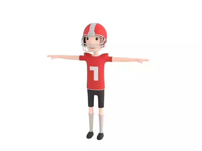 CartoonMan048 Football Player