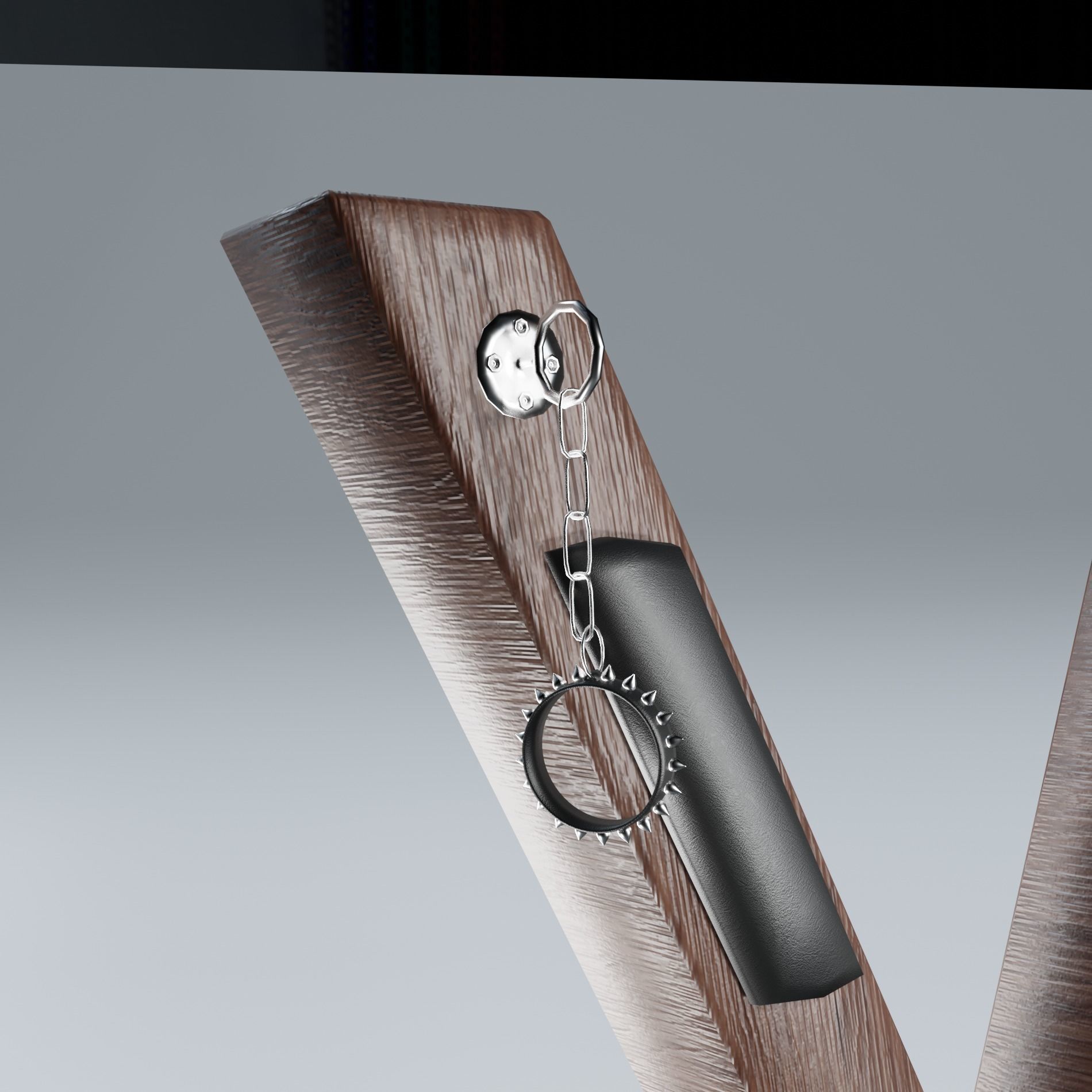 BDSM NSFW Bondage Cross Restraint Pillory Slave Sex Toy Low-poly 3D model_2