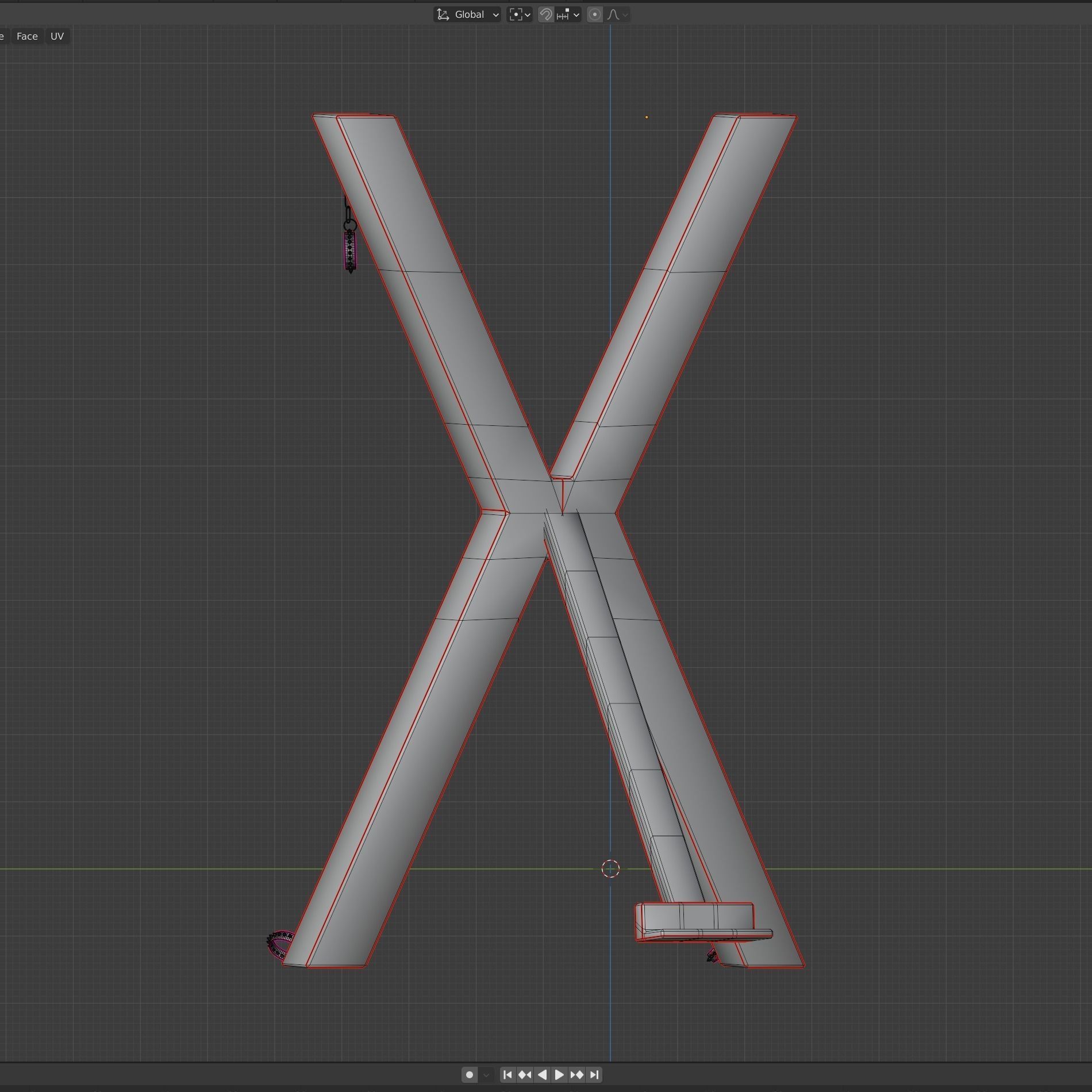 BDSM NSFW Bondage Cross Restraint Pillory Slave Sex Toy Low-poly 3D model_5