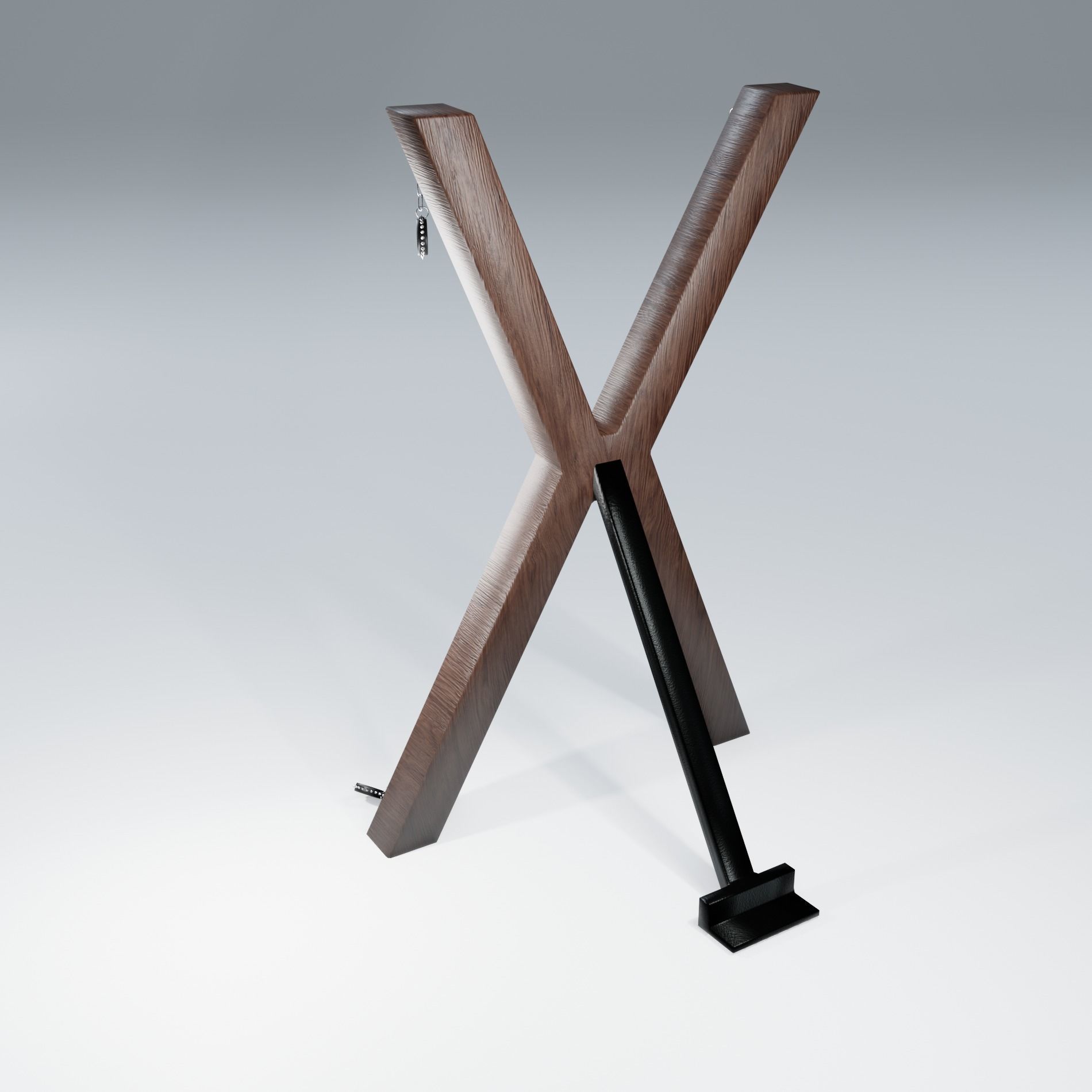 BDSM NSFW Bondage Cross Restraint Pillory Slave Sex Toy Low-poly 3D model_1