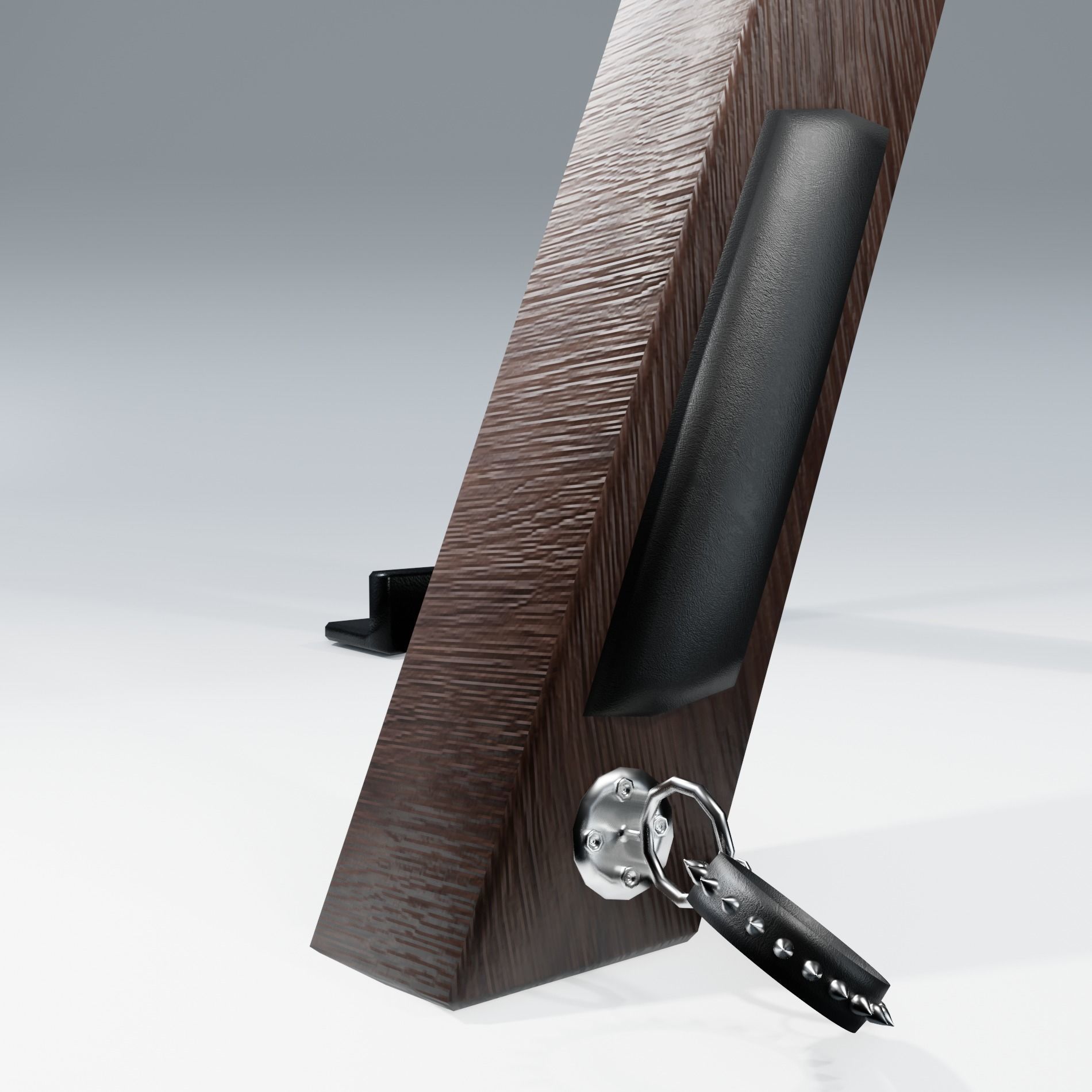 BDSM NSFW Bondage Cross Restraint Pillory Slave Sex Toy Low-poly 3D model_3