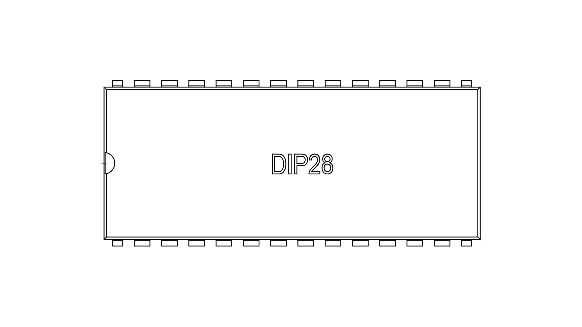 DIP28 600mils IC case 3D model_4