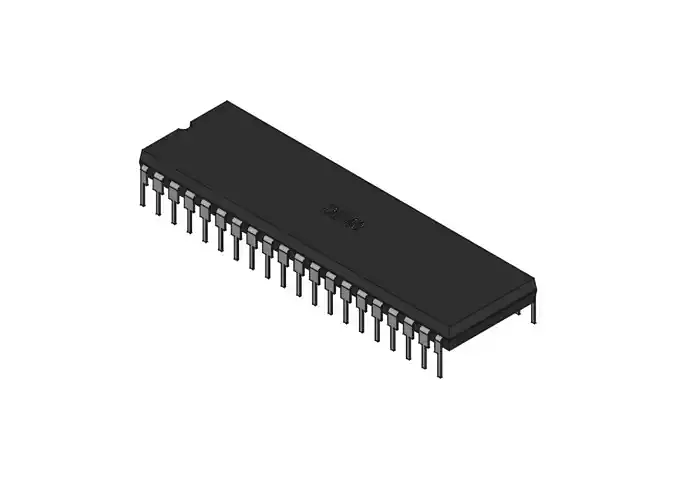 DIP40 600mils IC case 3D model