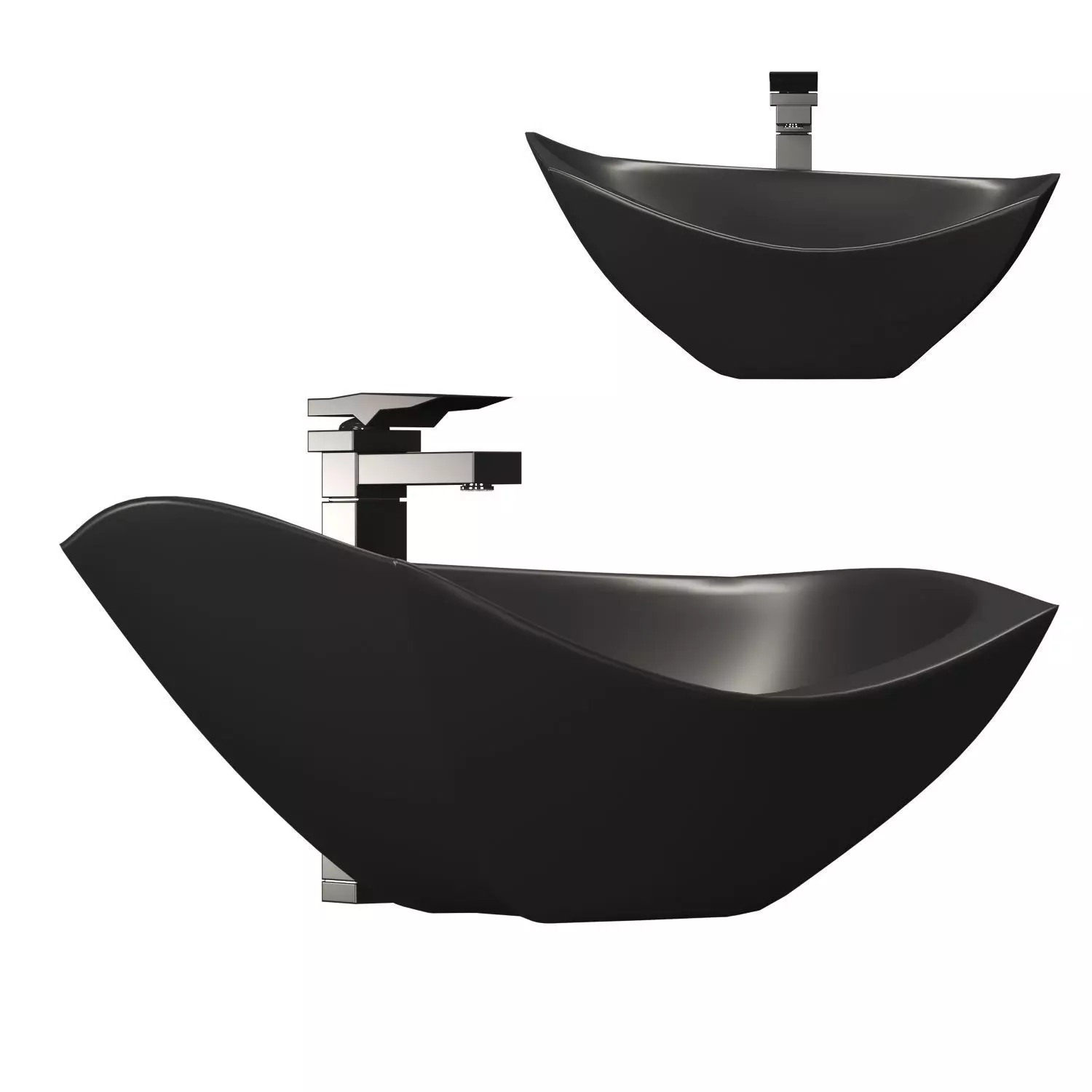 Black Wash basin 3D model_0