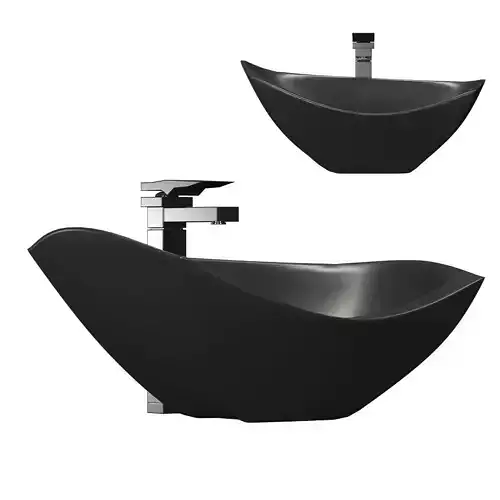 Black Wash basin 3D model
