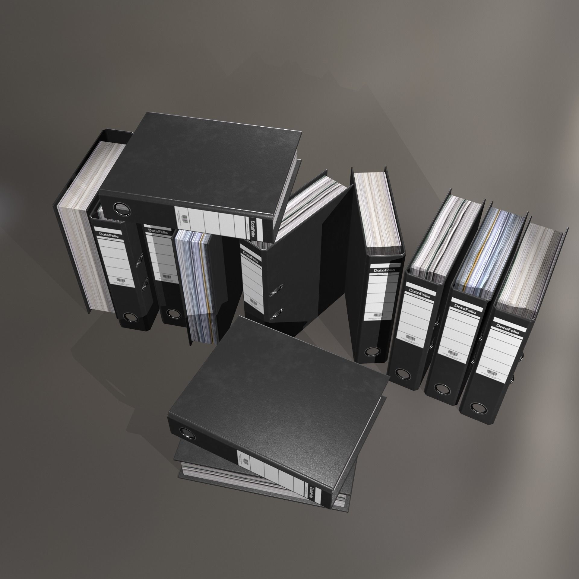 Ring Binder Folder Low-poly 3D model_4