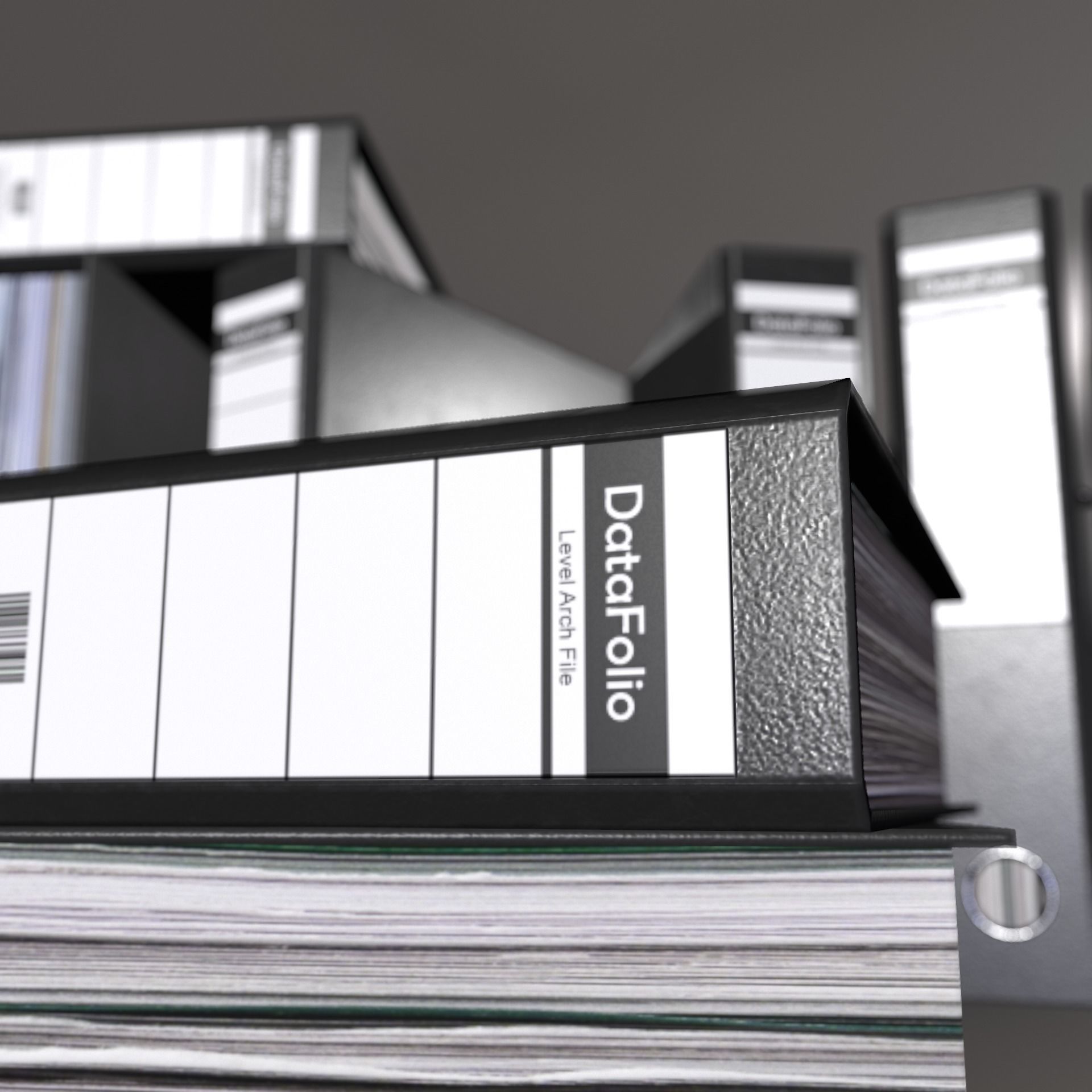 Ring Binder Folder Low-poly 3D model_5