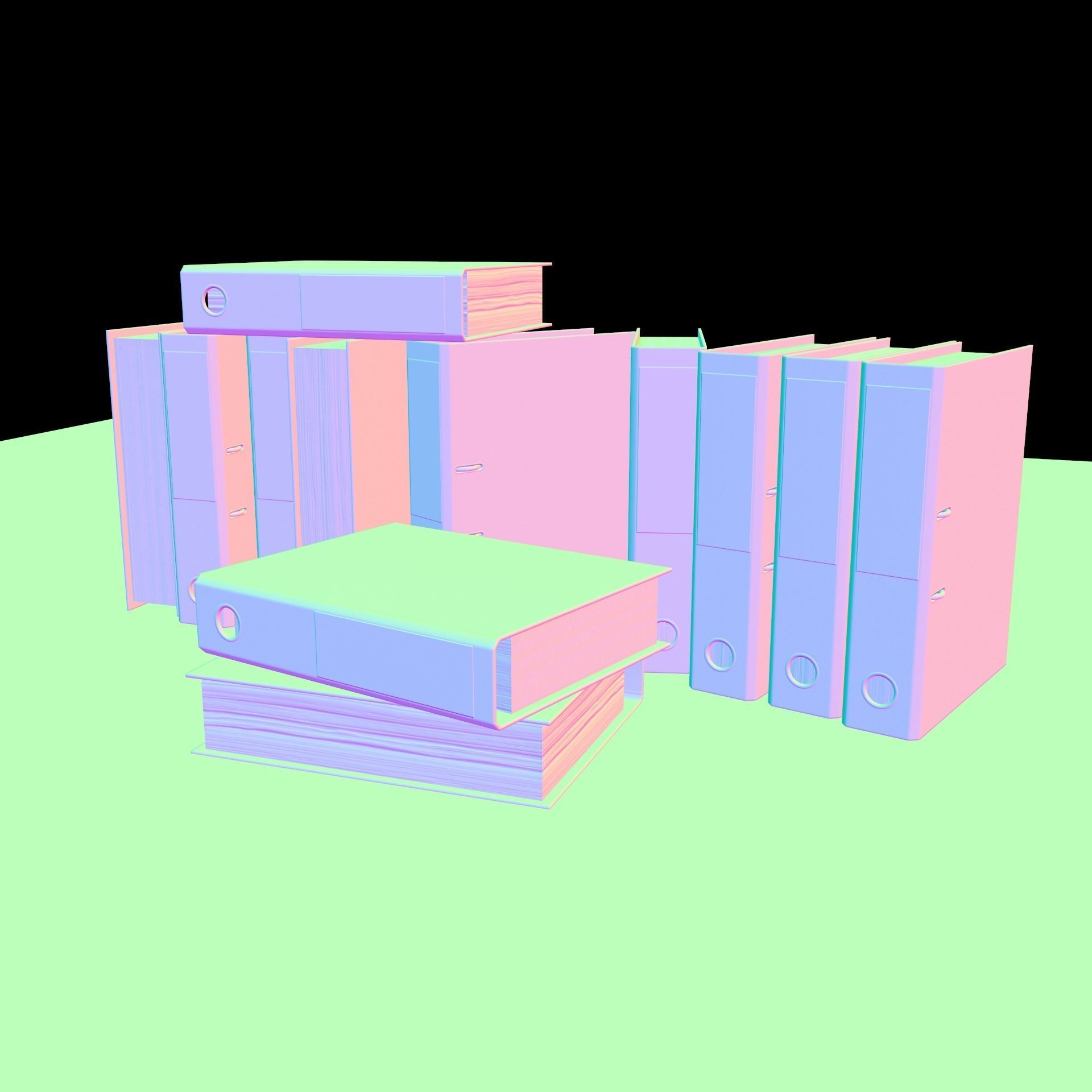 Ring Binder Folder Low-poly 3D model_18