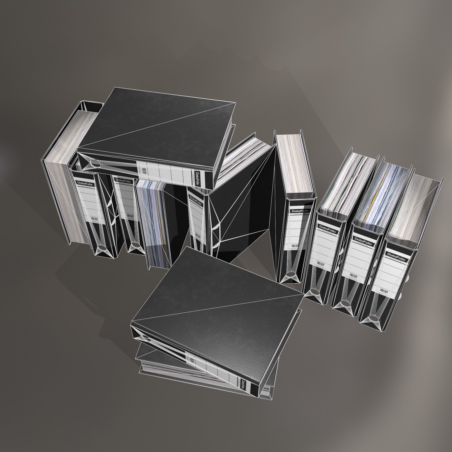 Ring Binder Folder Low-poly 3D model_13