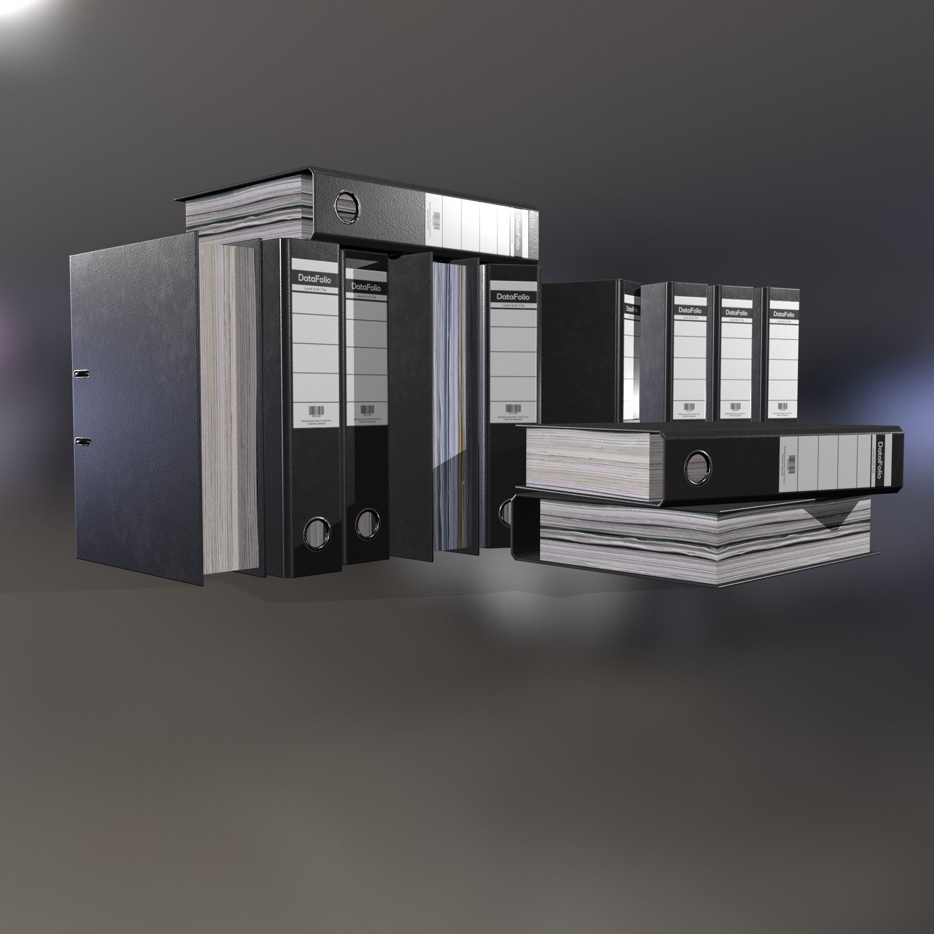 Ring Binder Folder Low-poly 3D model_2