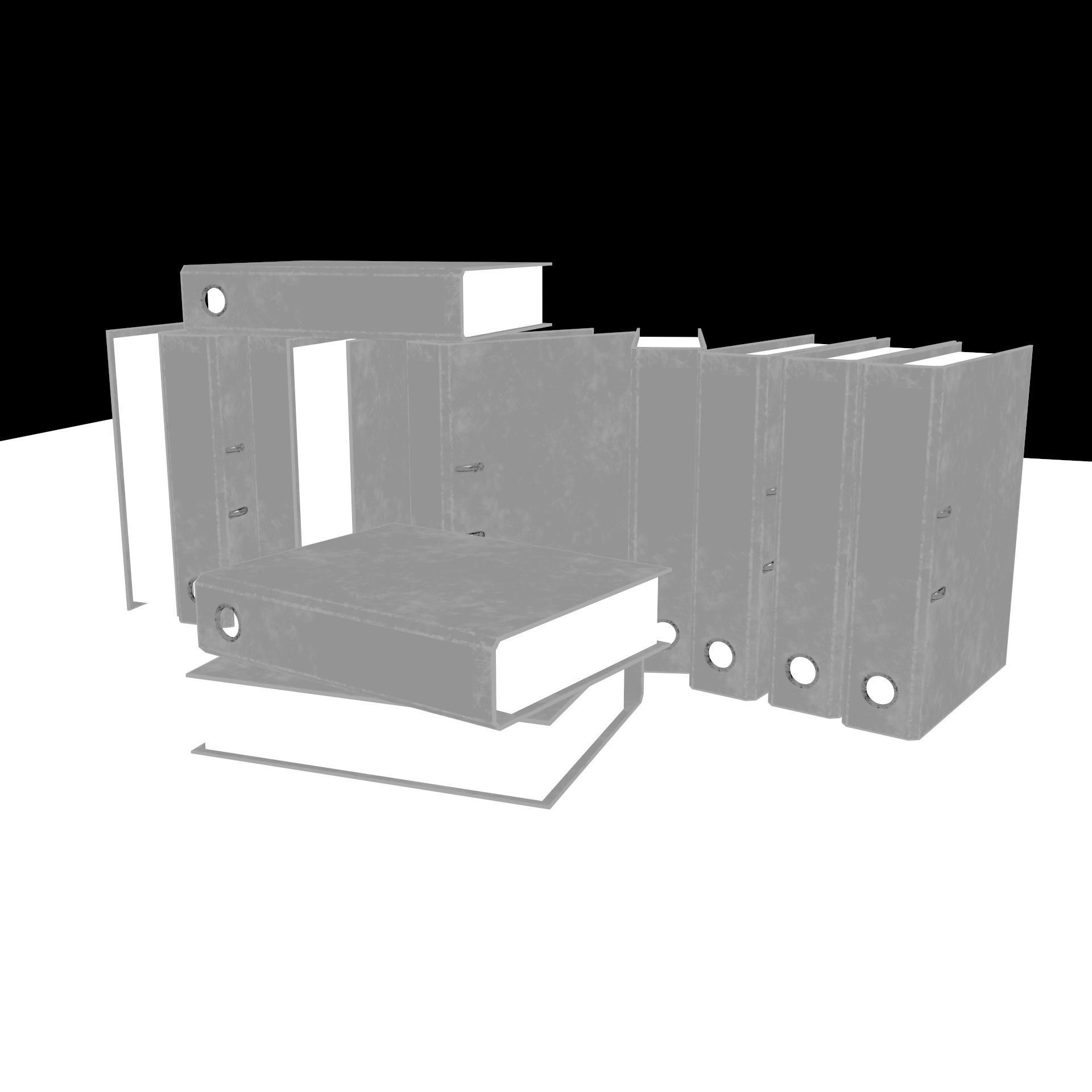 Ring Binder Folder Low-poly 3D model_19