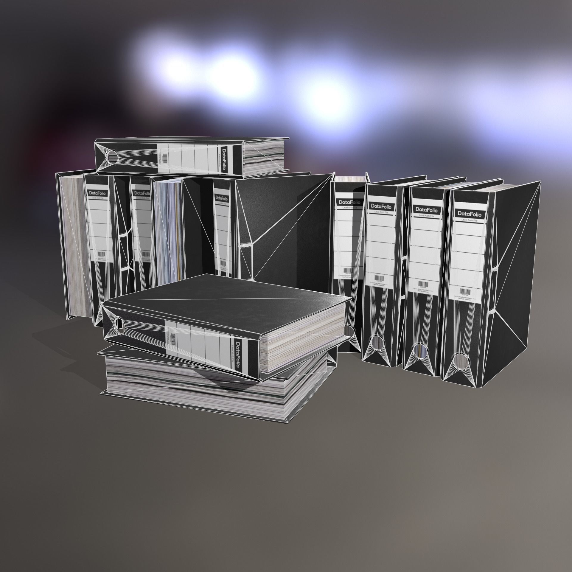 Ring Binder Folder Low-poly 3D model_10