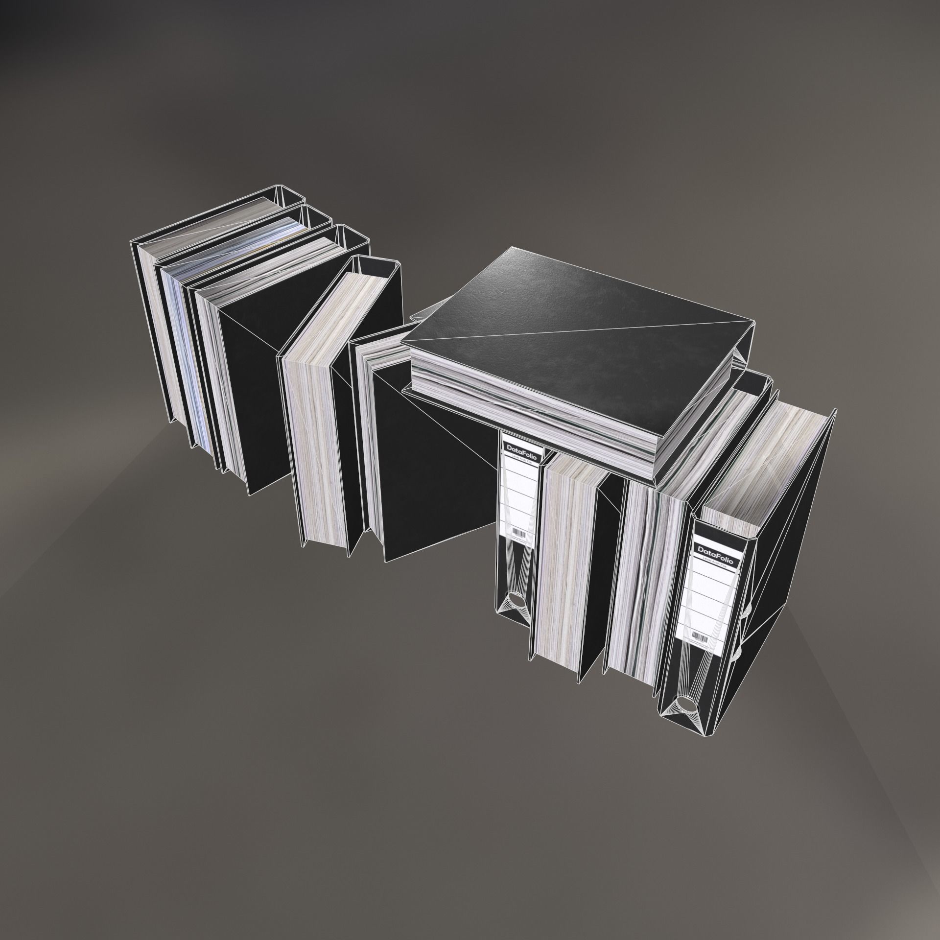 Ring Binder Folder Low-poly 3D model_12