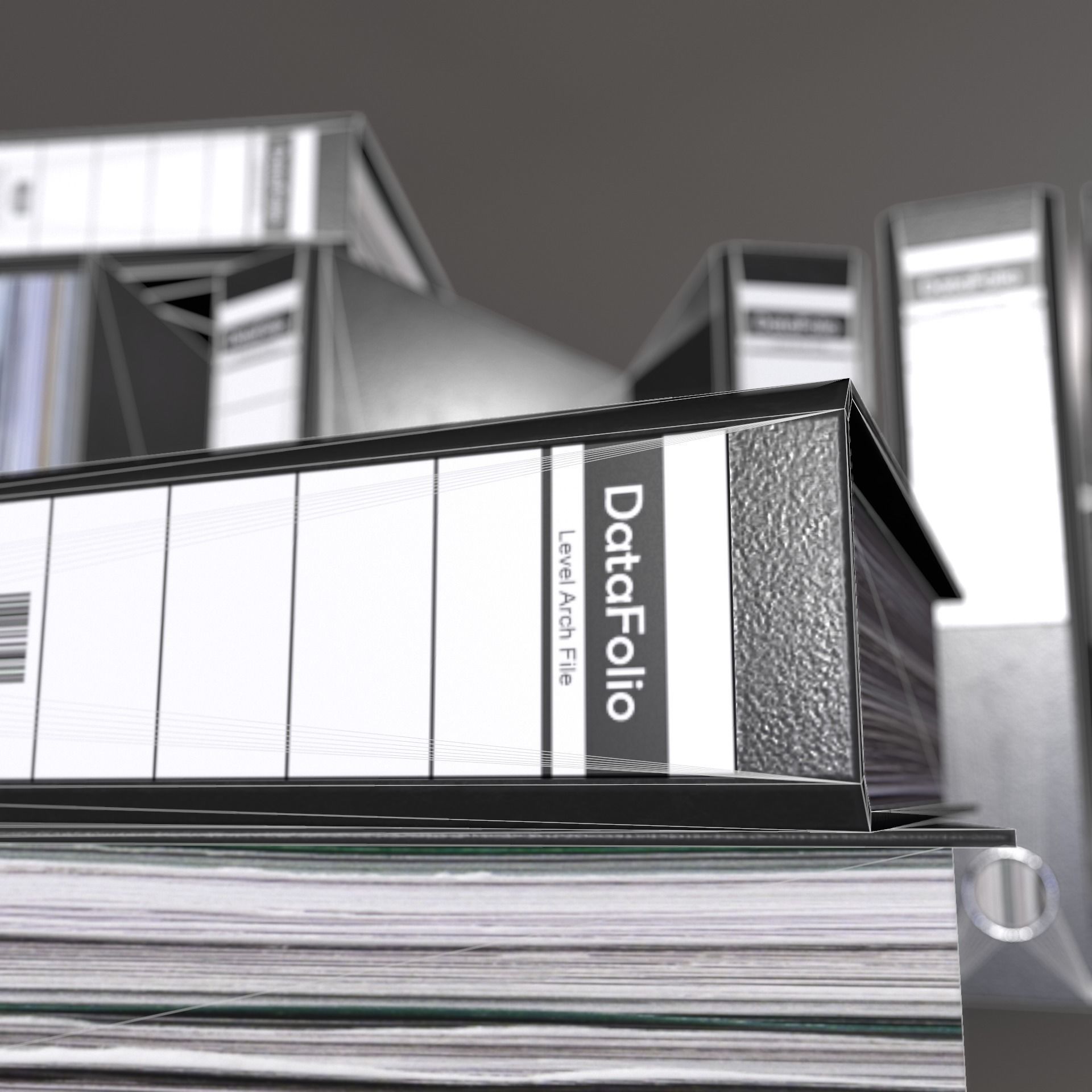 Ring Binder Folder Low-poly 3D model_14