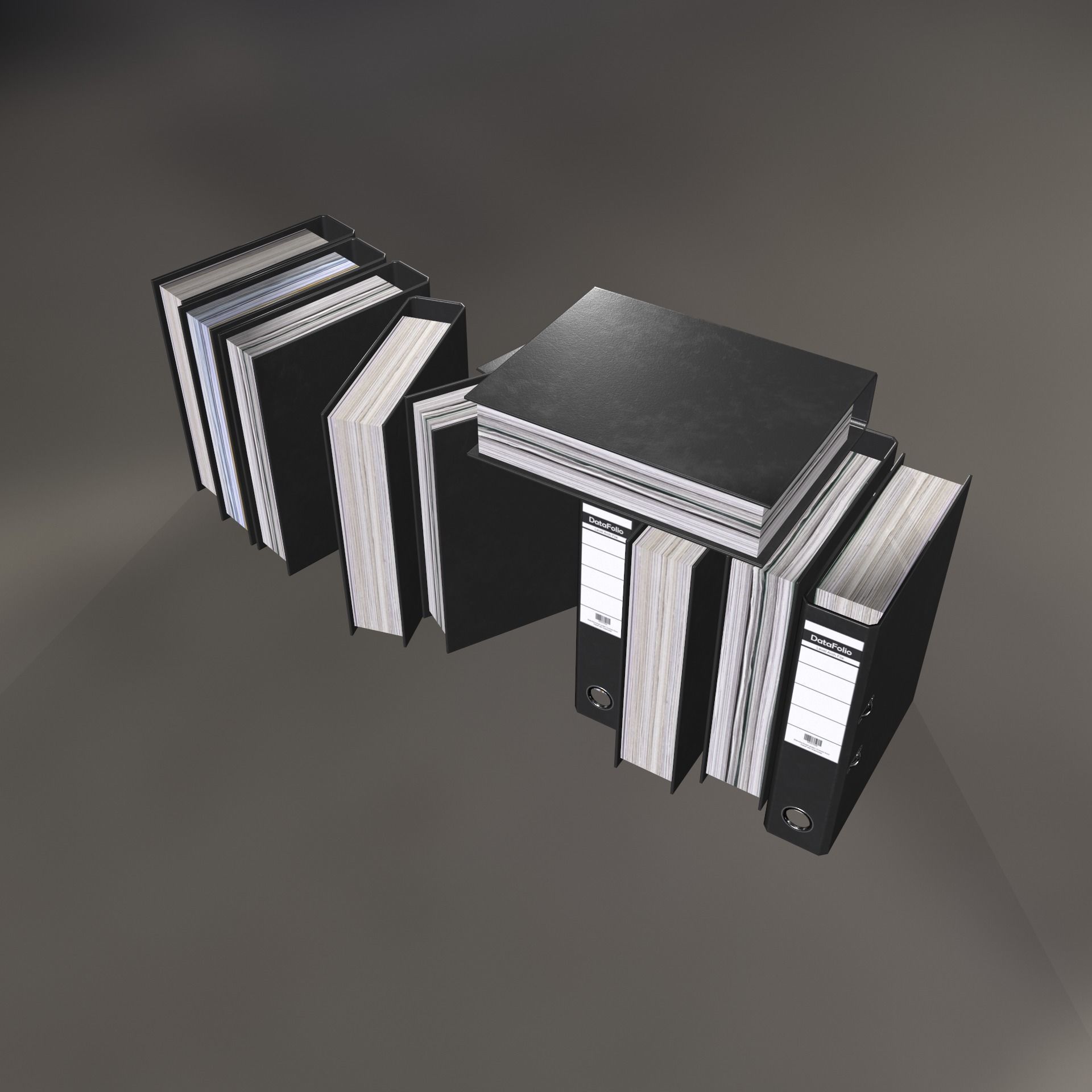 Ring Binder Folder Low-poly 3D model_3