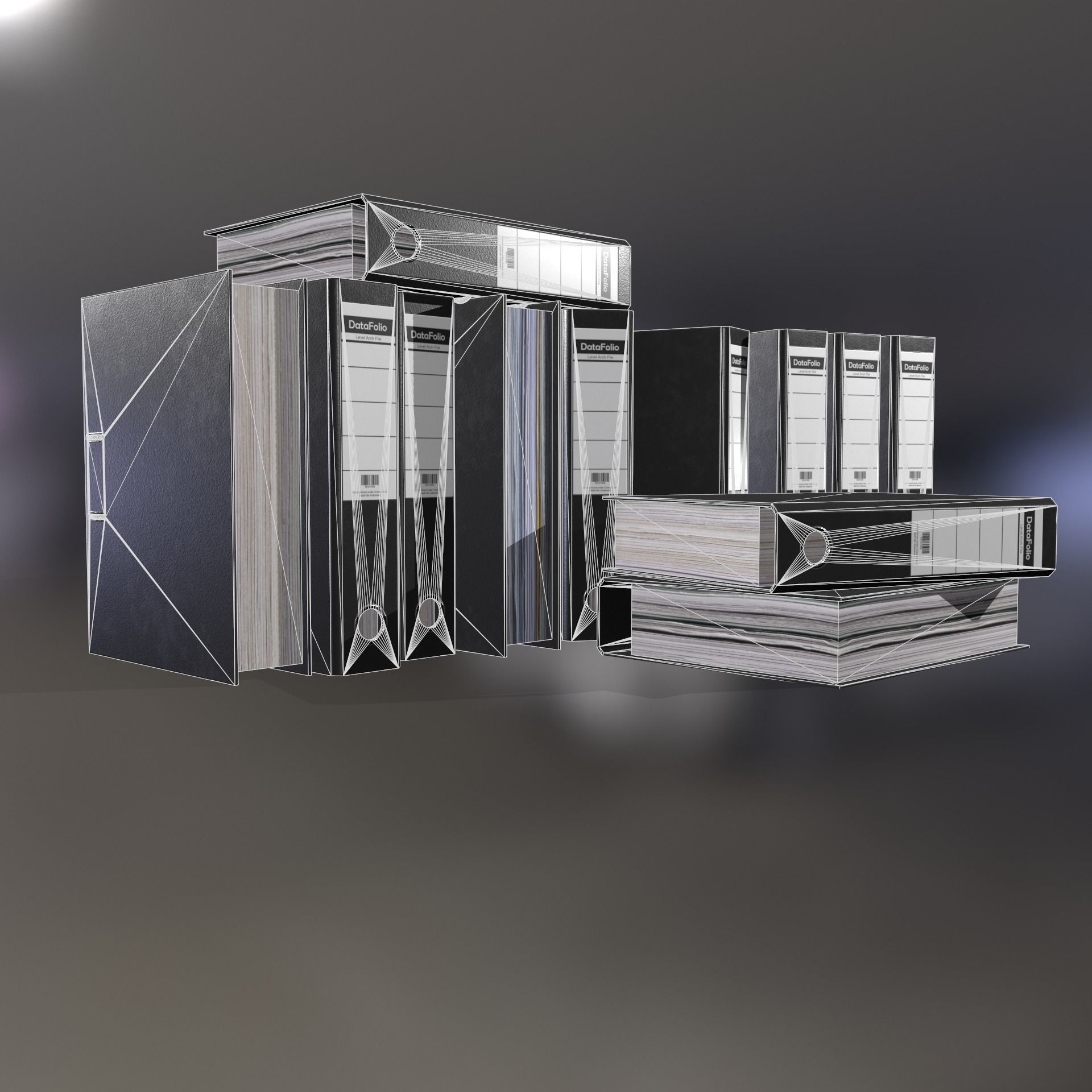 Ring Binder Folder Low-poly 3D model_11