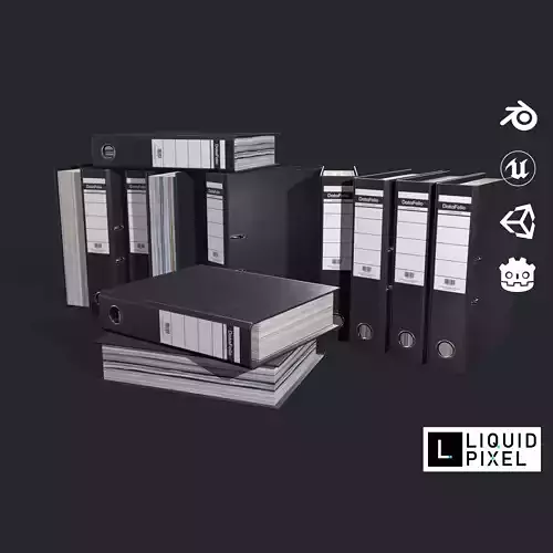 Ring Binder Folder Low-poly 3D model