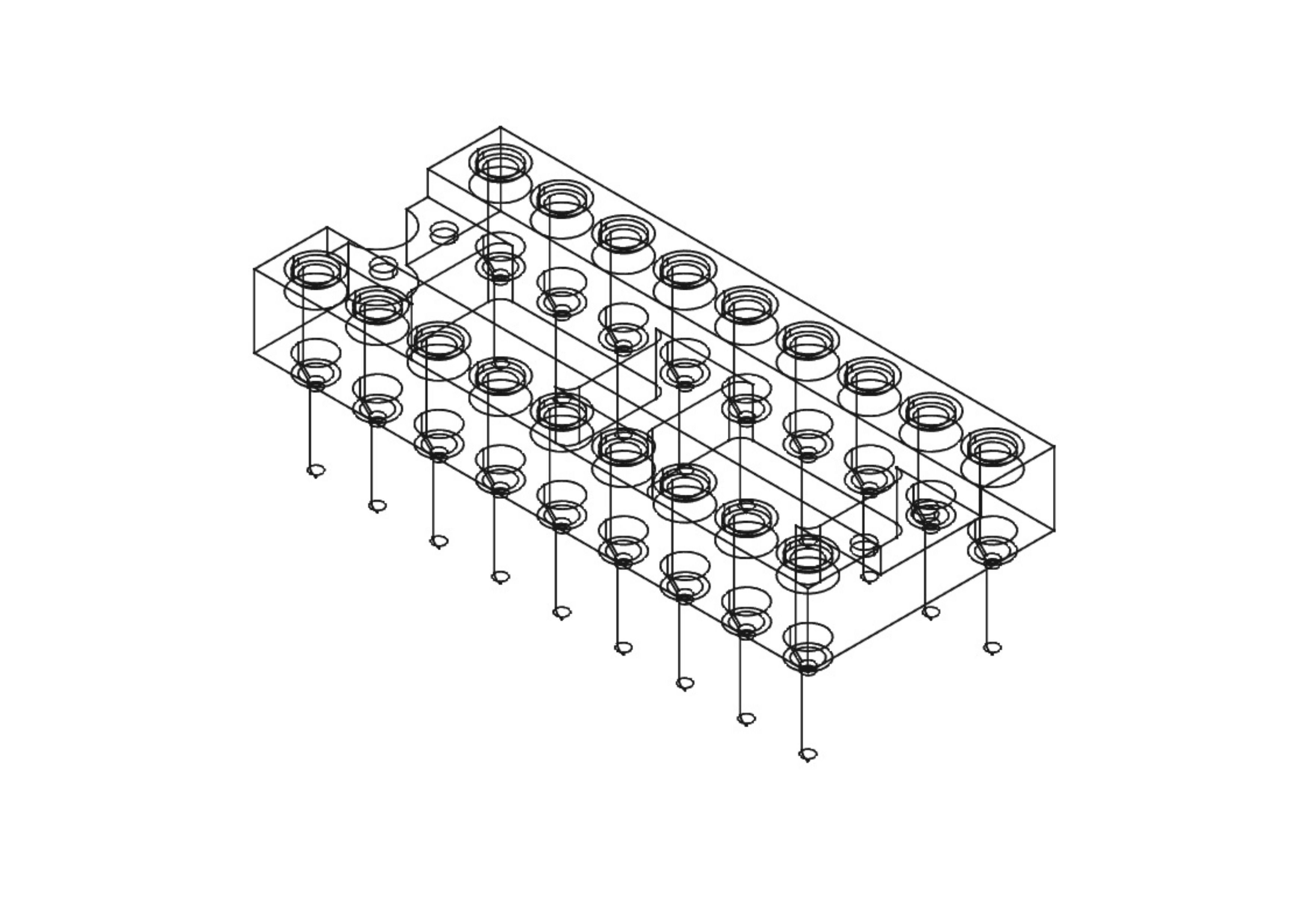 Socket DIP18 3D model_1