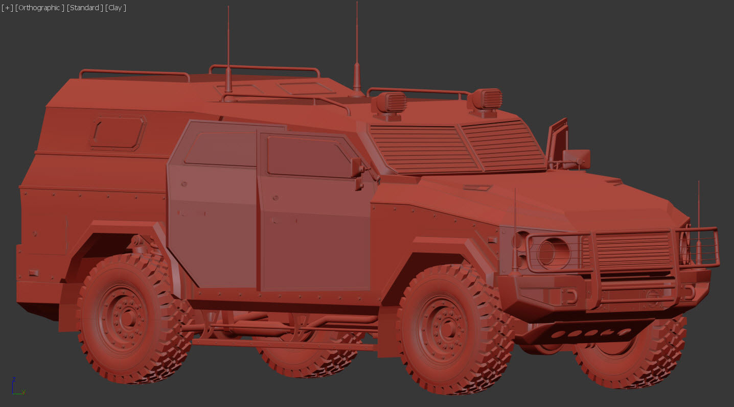 armored suv 3D model_11