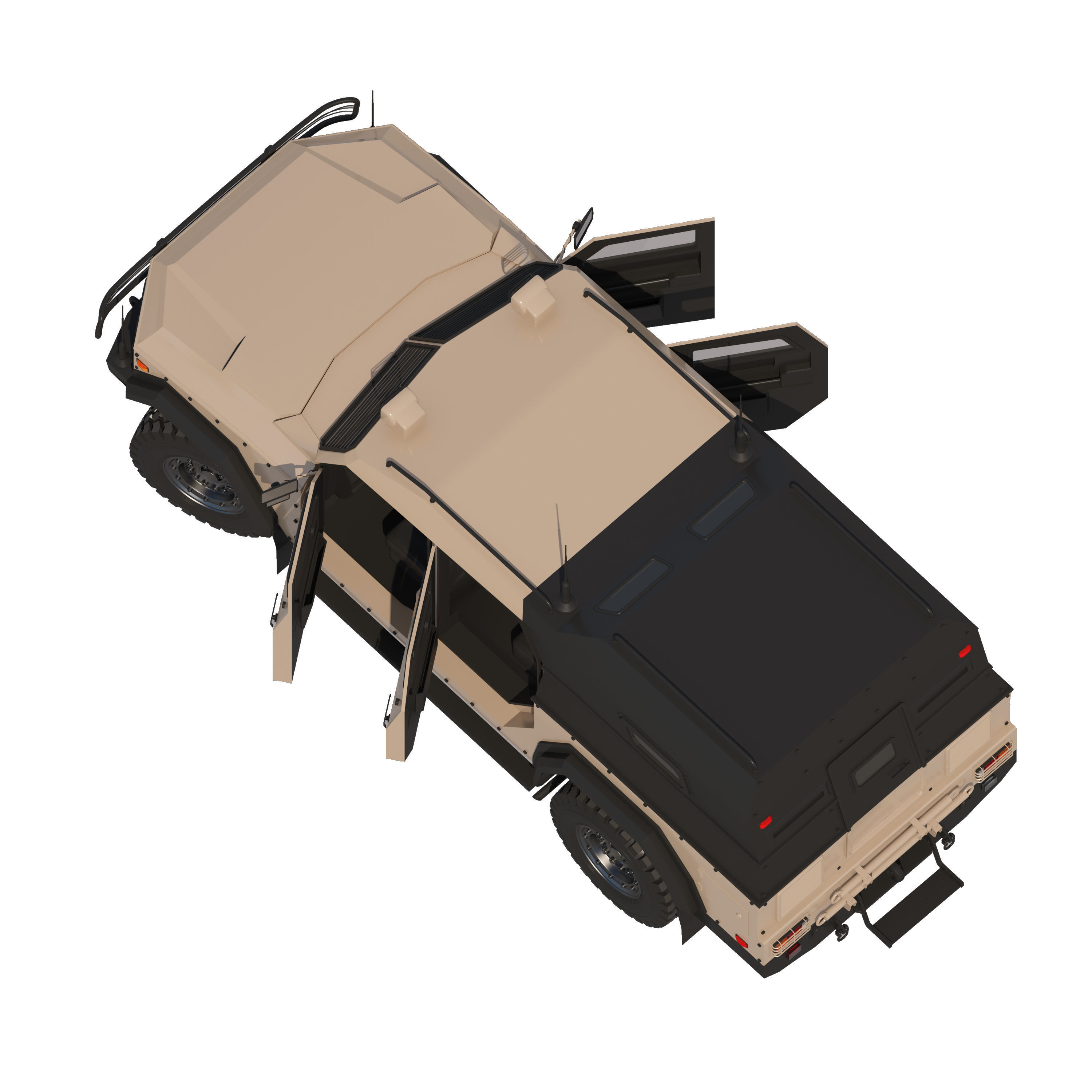 armored suv 3D model_4