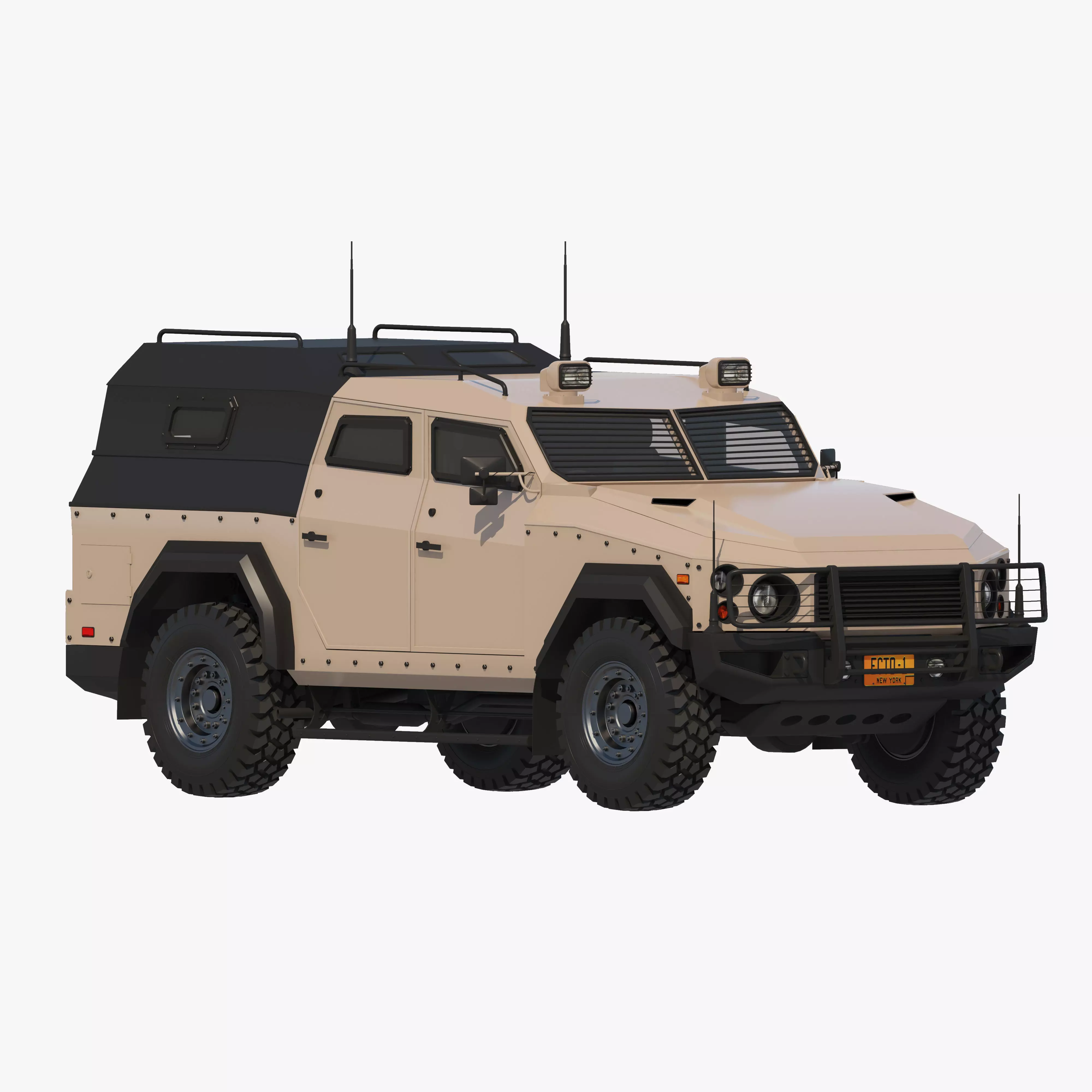 armored suv 3D model_0