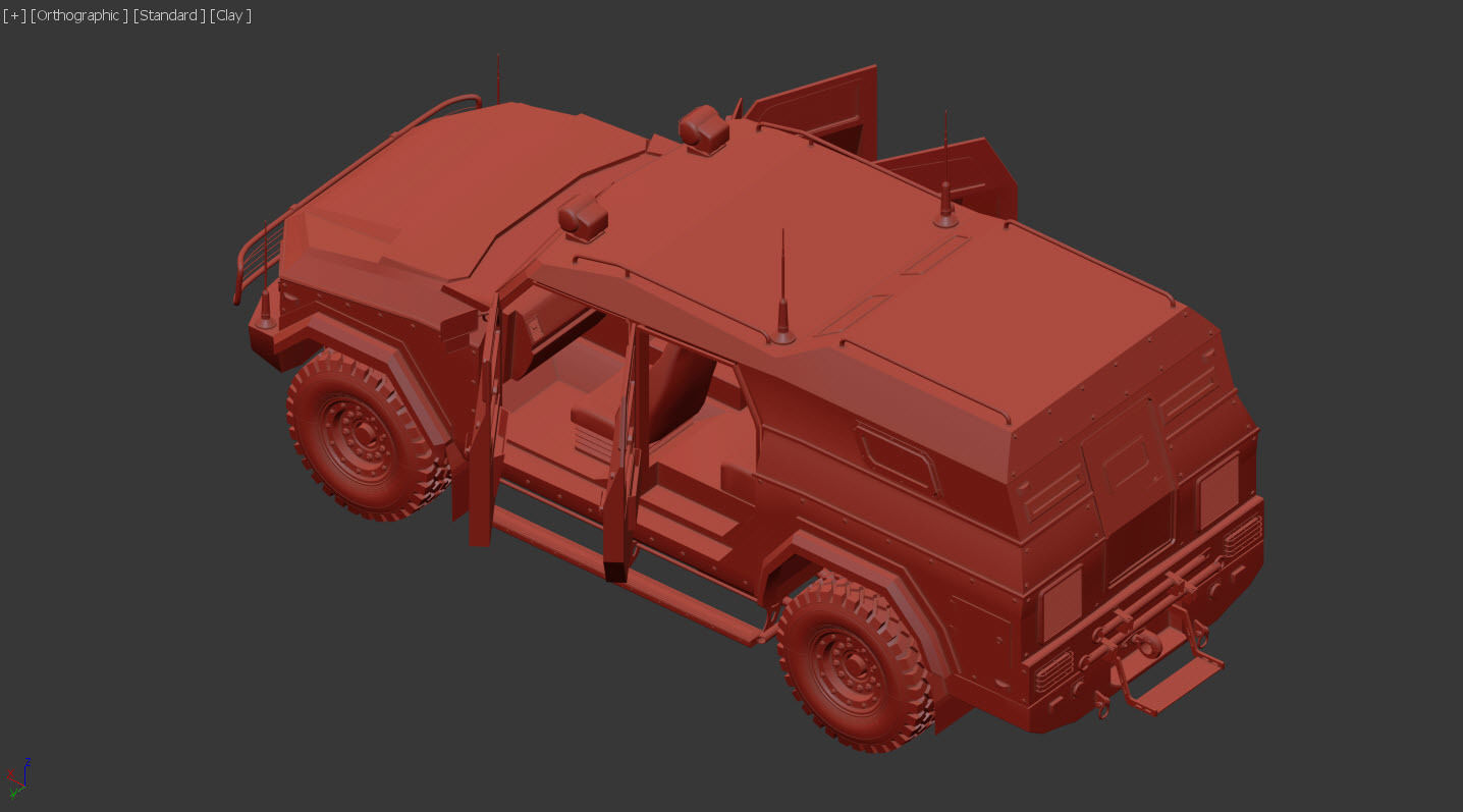 armored suv 3D model_13