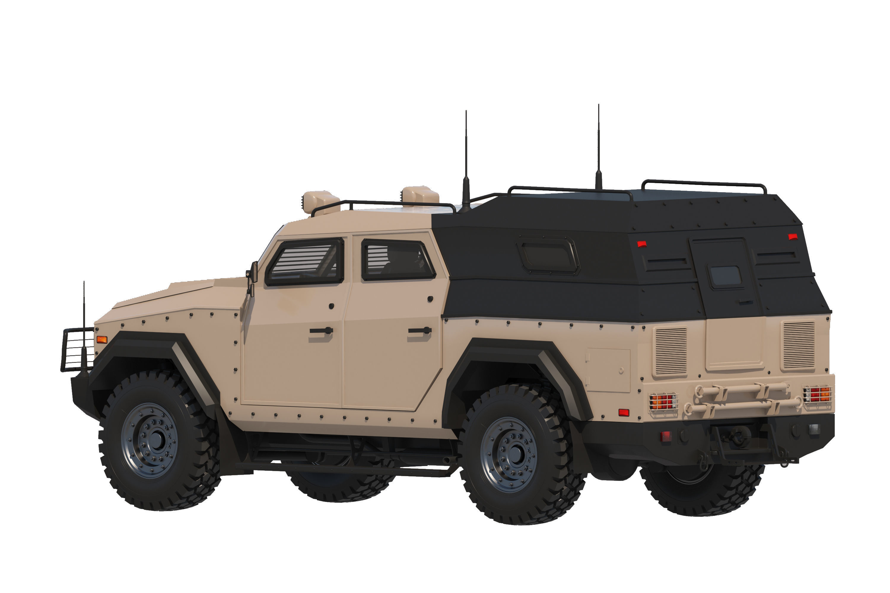 armored suv 3D model_3