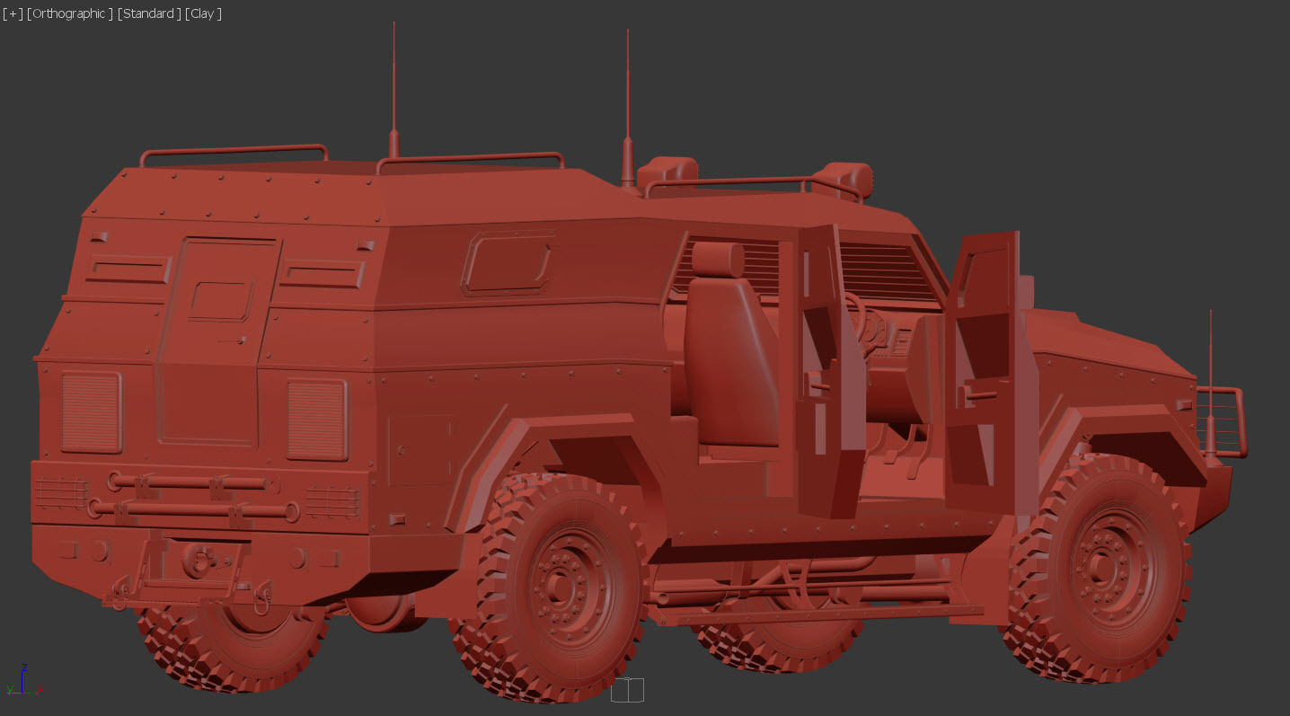armored suv 3D model_9