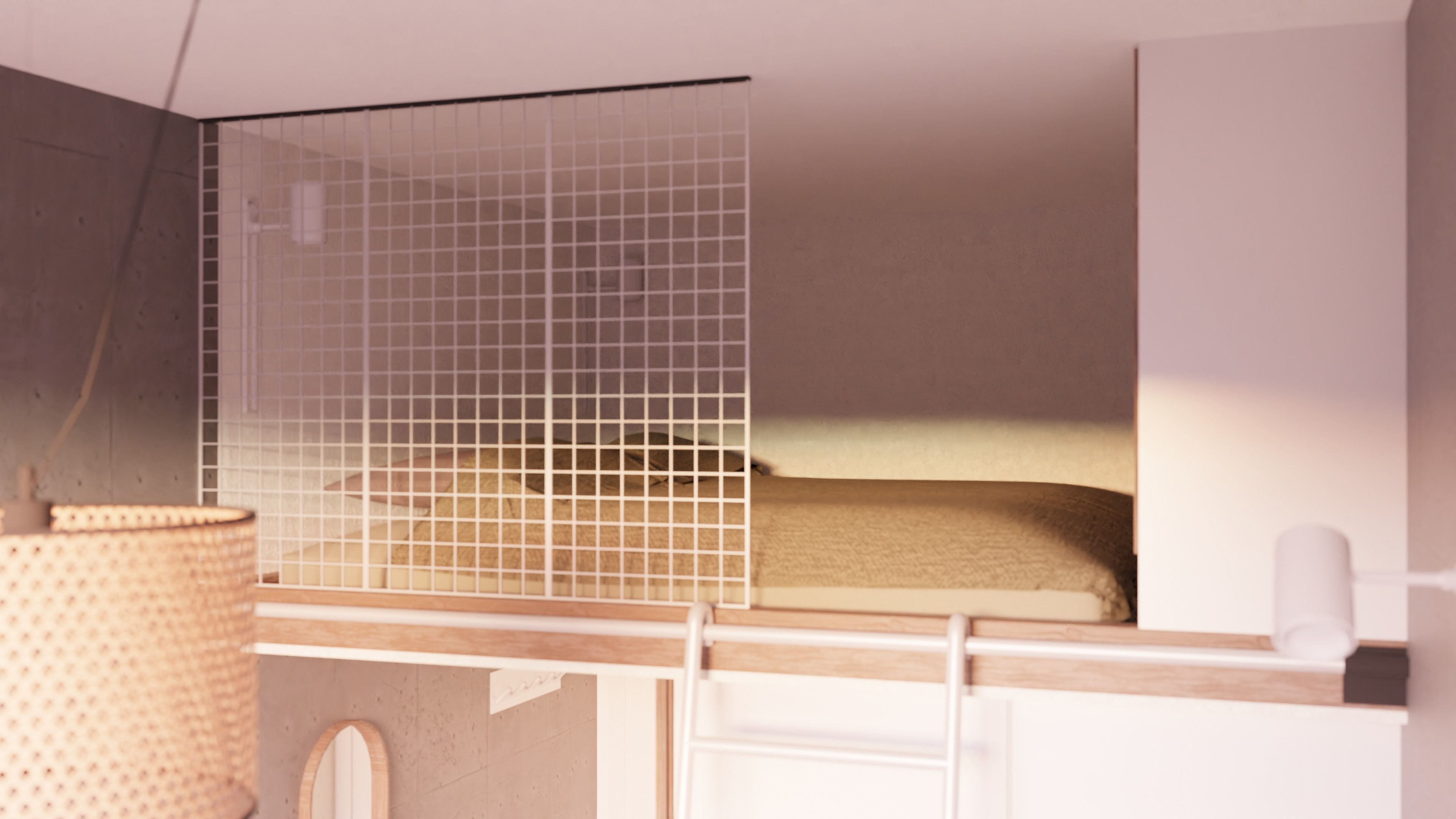Boho apartment interior project 3D model_6