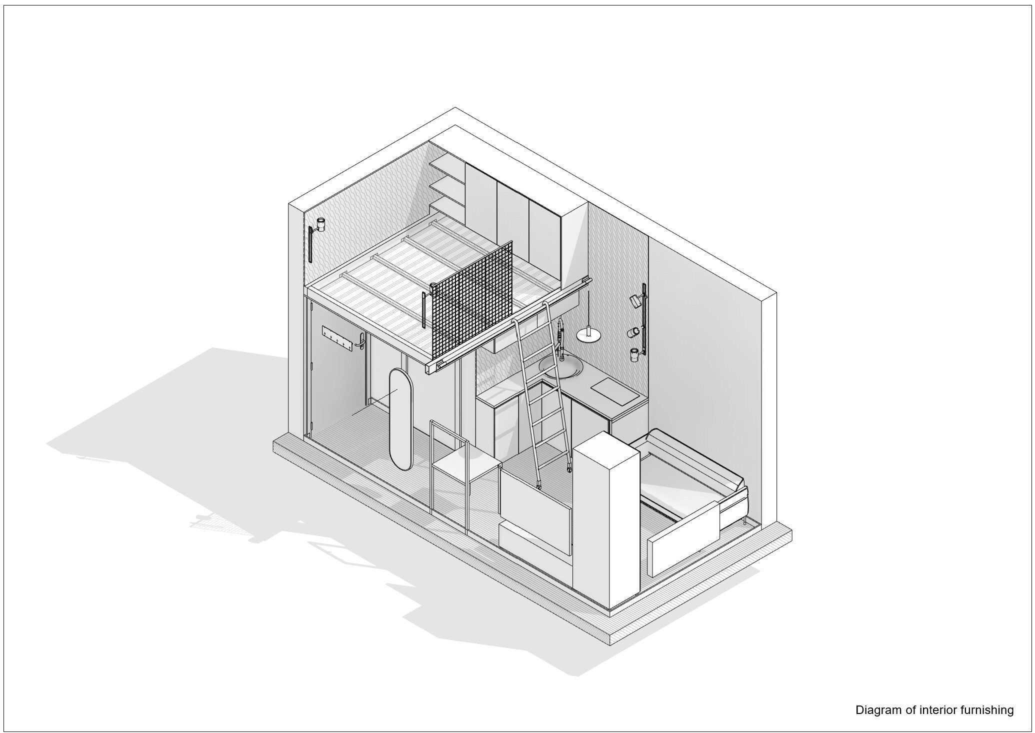 Boho apartment interior project 3D model_10