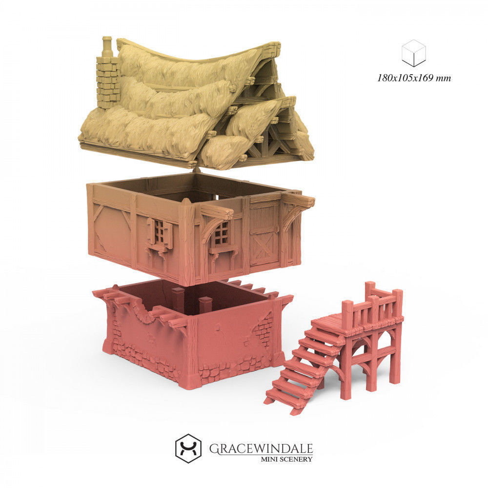Modular Settlers Cottage 3D print model_2