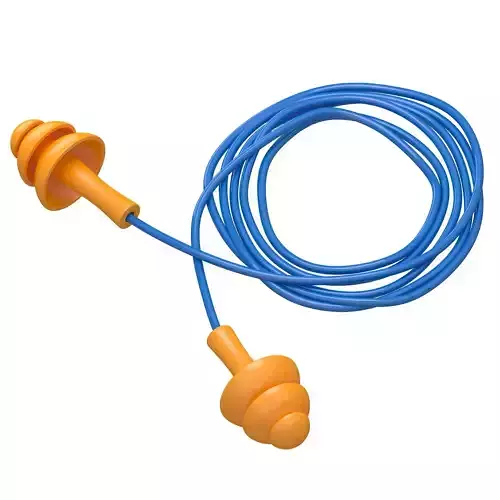 Earplugs with Safety Cord Orange