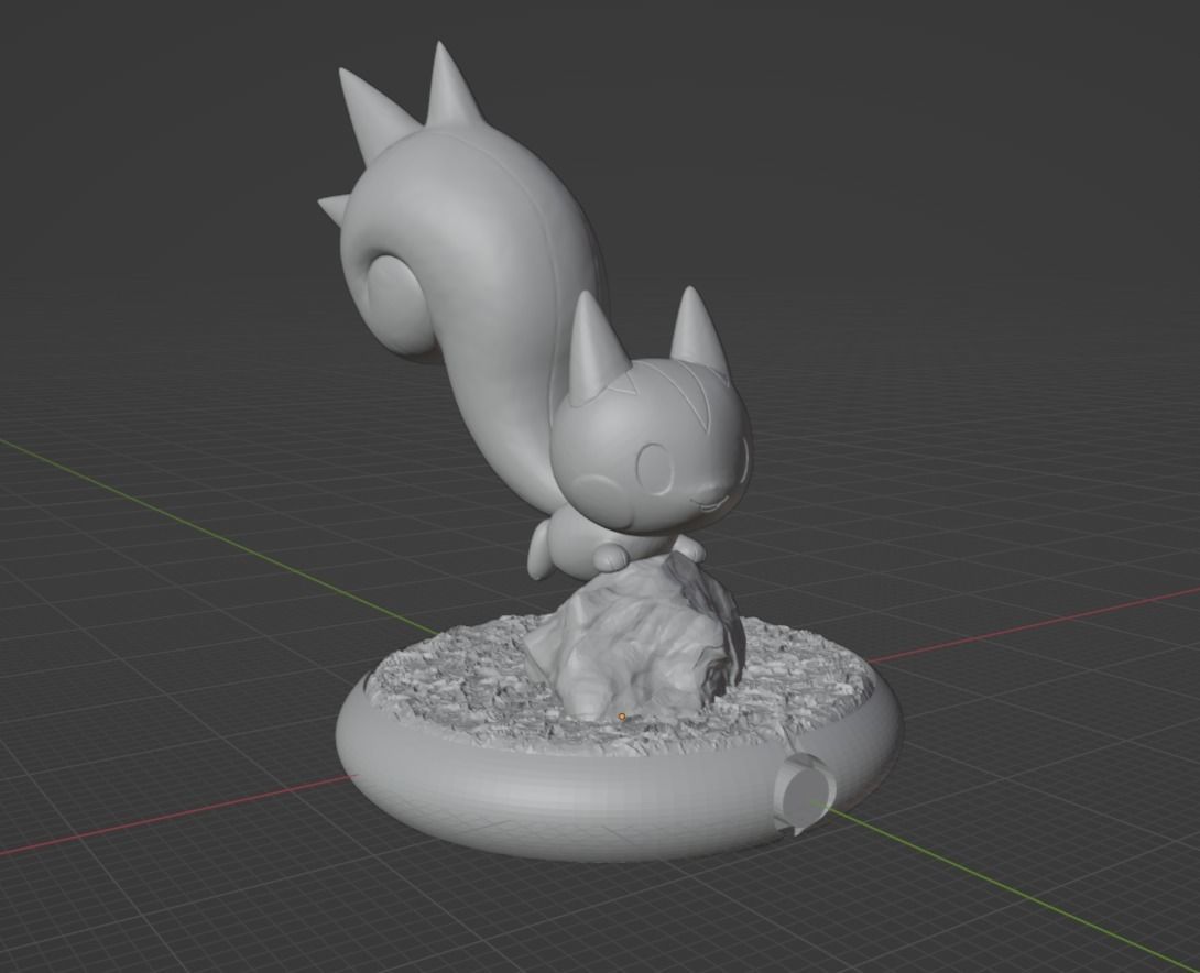 Pachirisu pokemon 3D print model 3D print model_1
