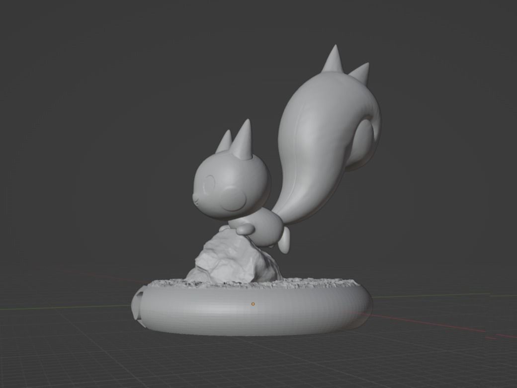 Pachirisu pokemon 3D print model 3D print model_2