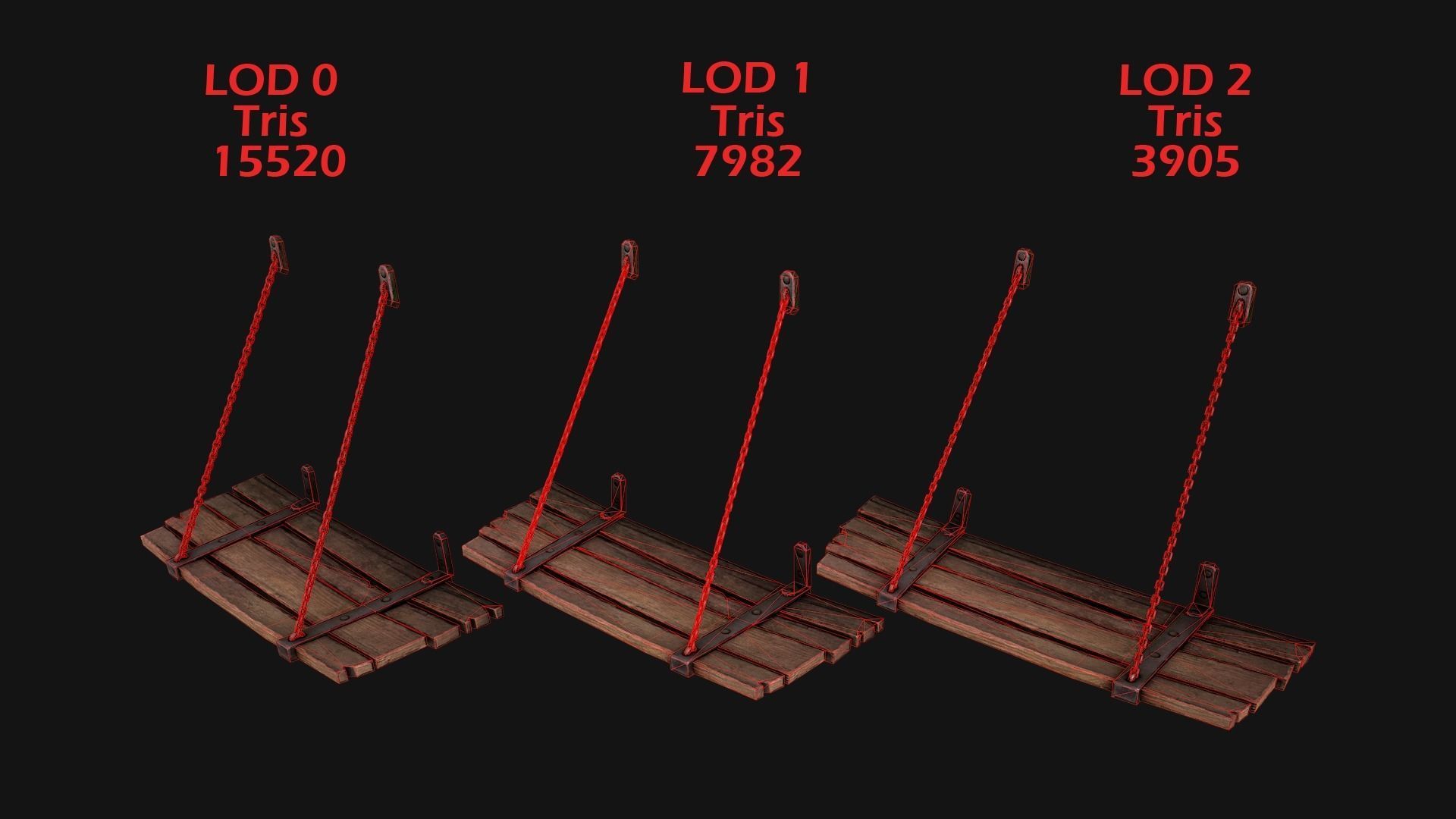 Medieval Dungeon Prison Set Low-poly 3D model_7