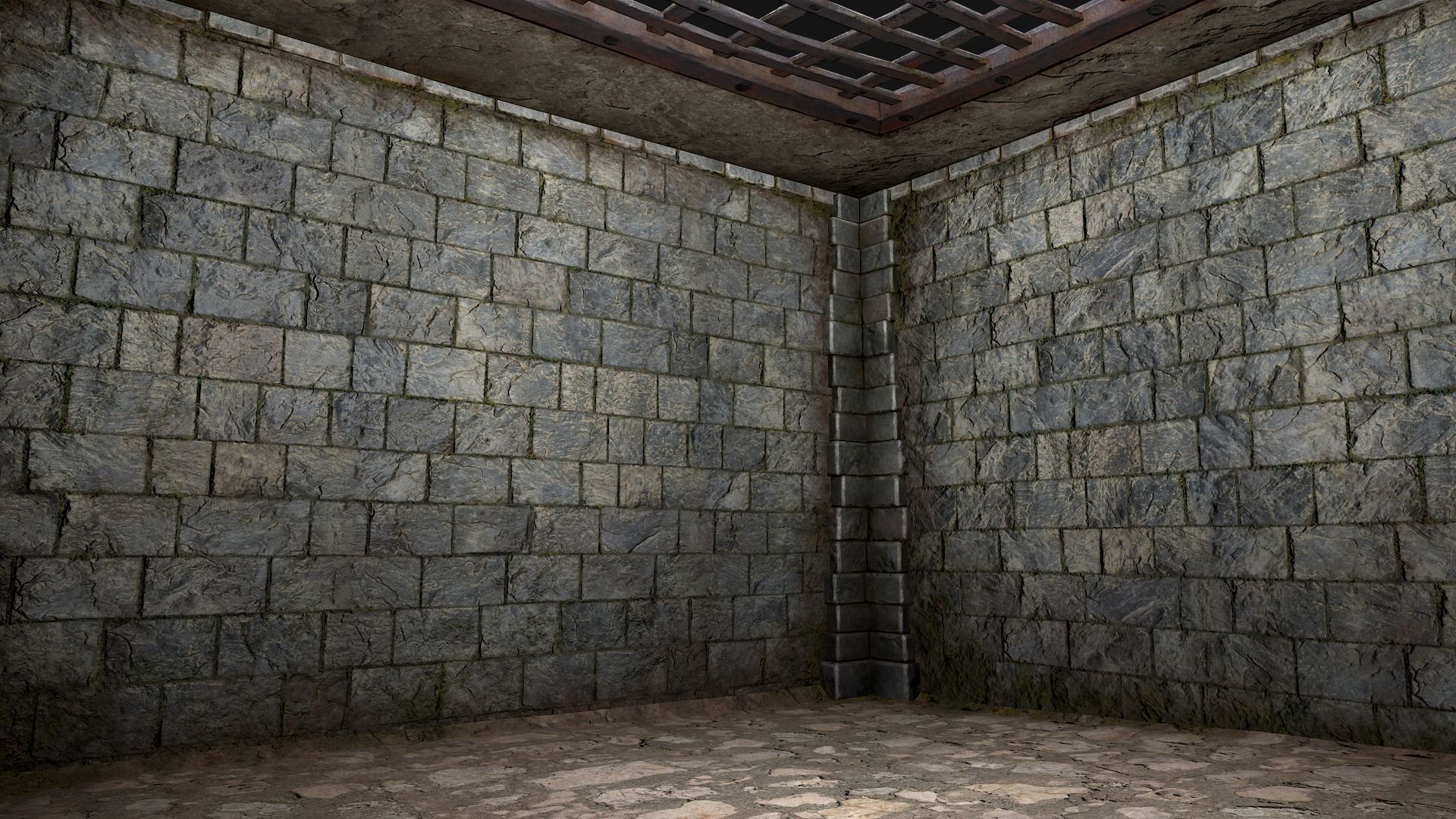 Medieval Dungeon Prison Set Low-poly 3D model_25