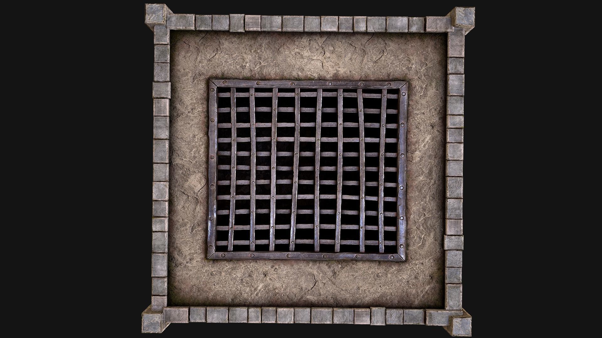 Medieval Dungeon Prison Set Low-poly 3D model_22