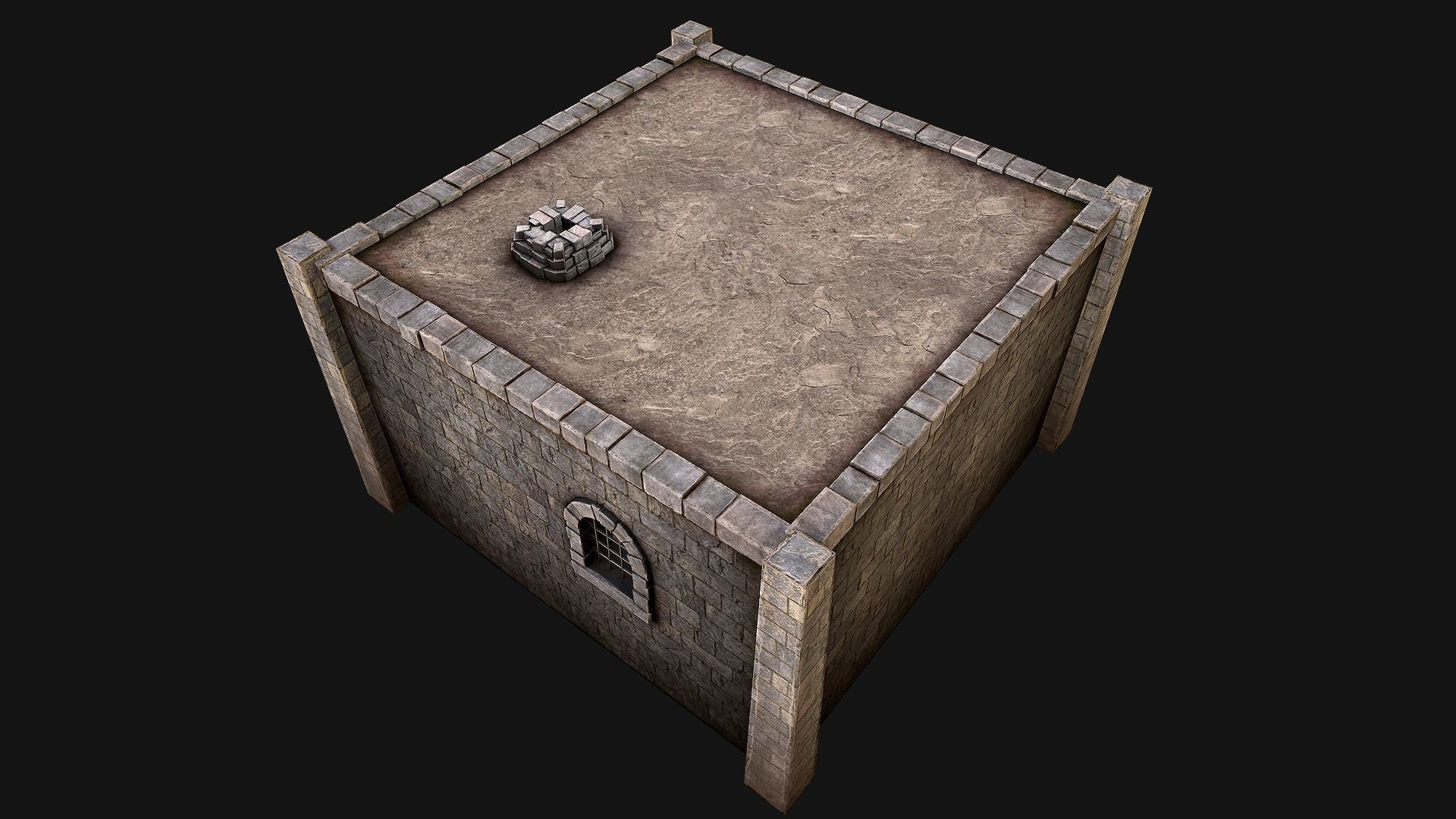 Medieval Dungeon Prison Set Low-poly 3D model_16
