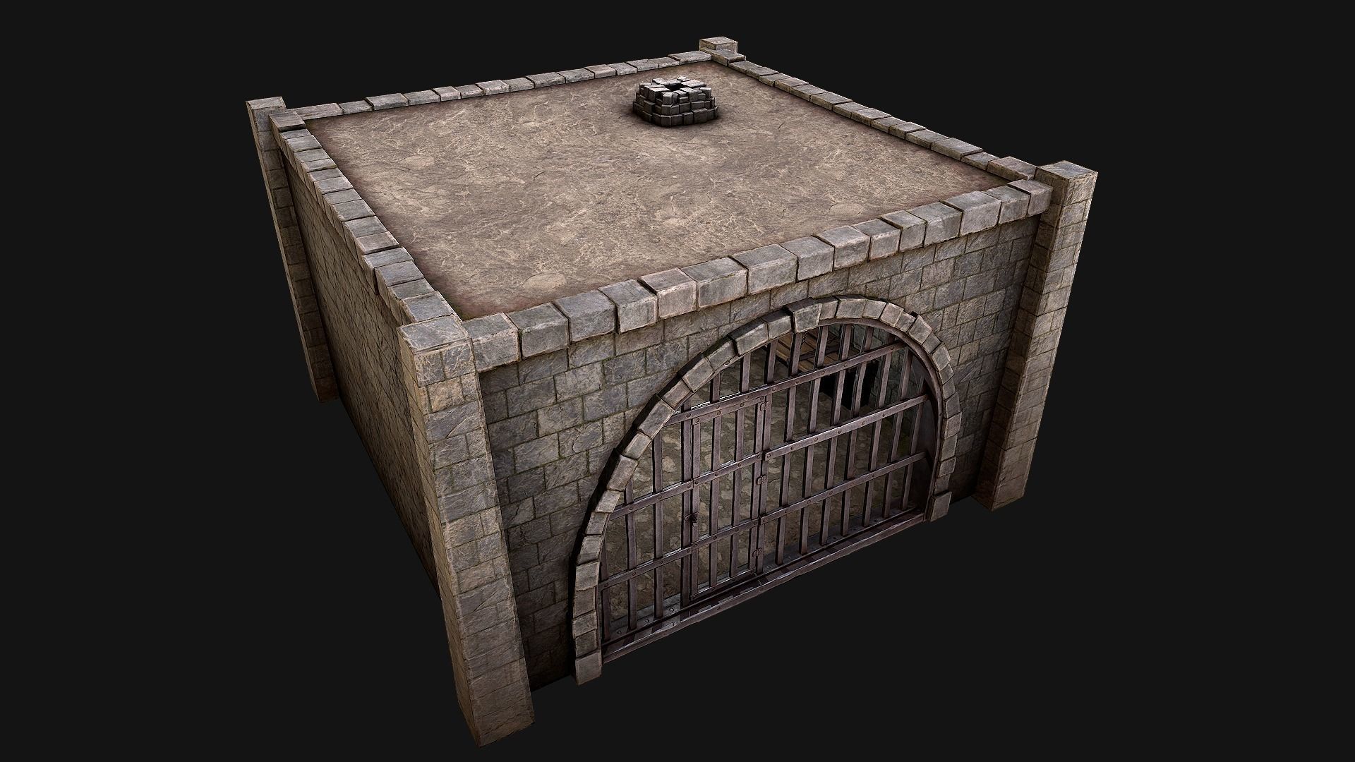 Medieval Dungeon Prison Set Low-poly 3D model_15